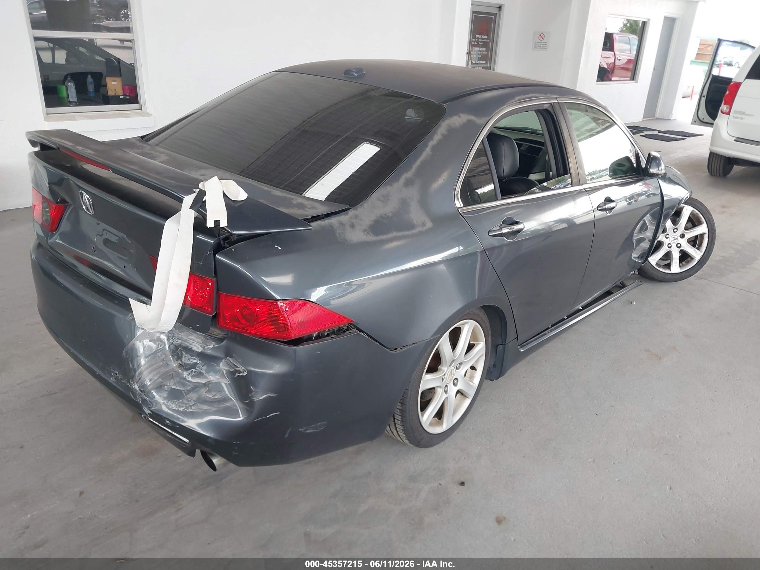 2005 Acura Tsx Base W/navigation (a5) Gray vin: JH4CL96935C029026