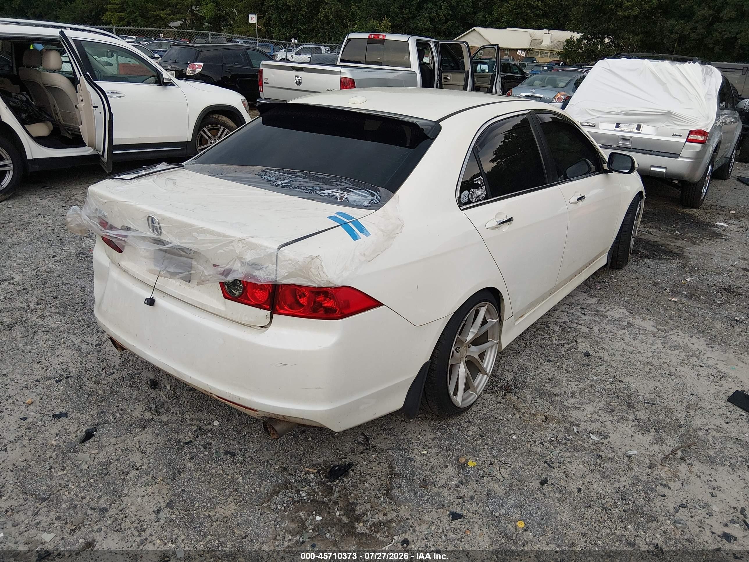 2006 Acura Tsx   White vin: JH4CL96936C010977