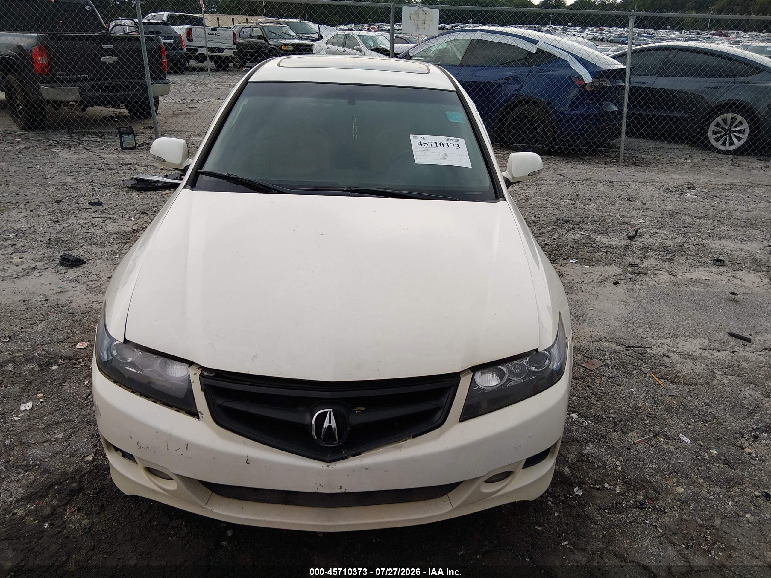 2006 Acura Tsx   White vin: JH4CL96936C010977