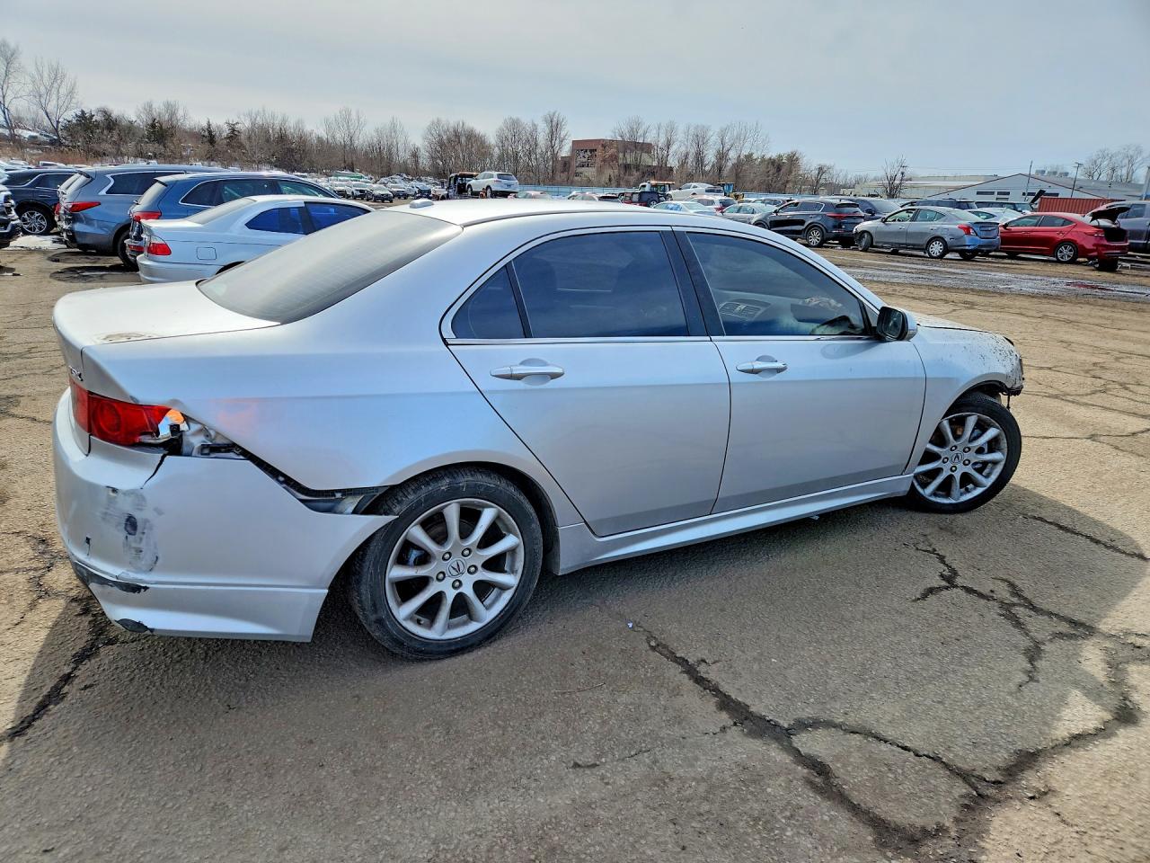 2007 Acura Tsx Silver vin: JH4CL96947C007863