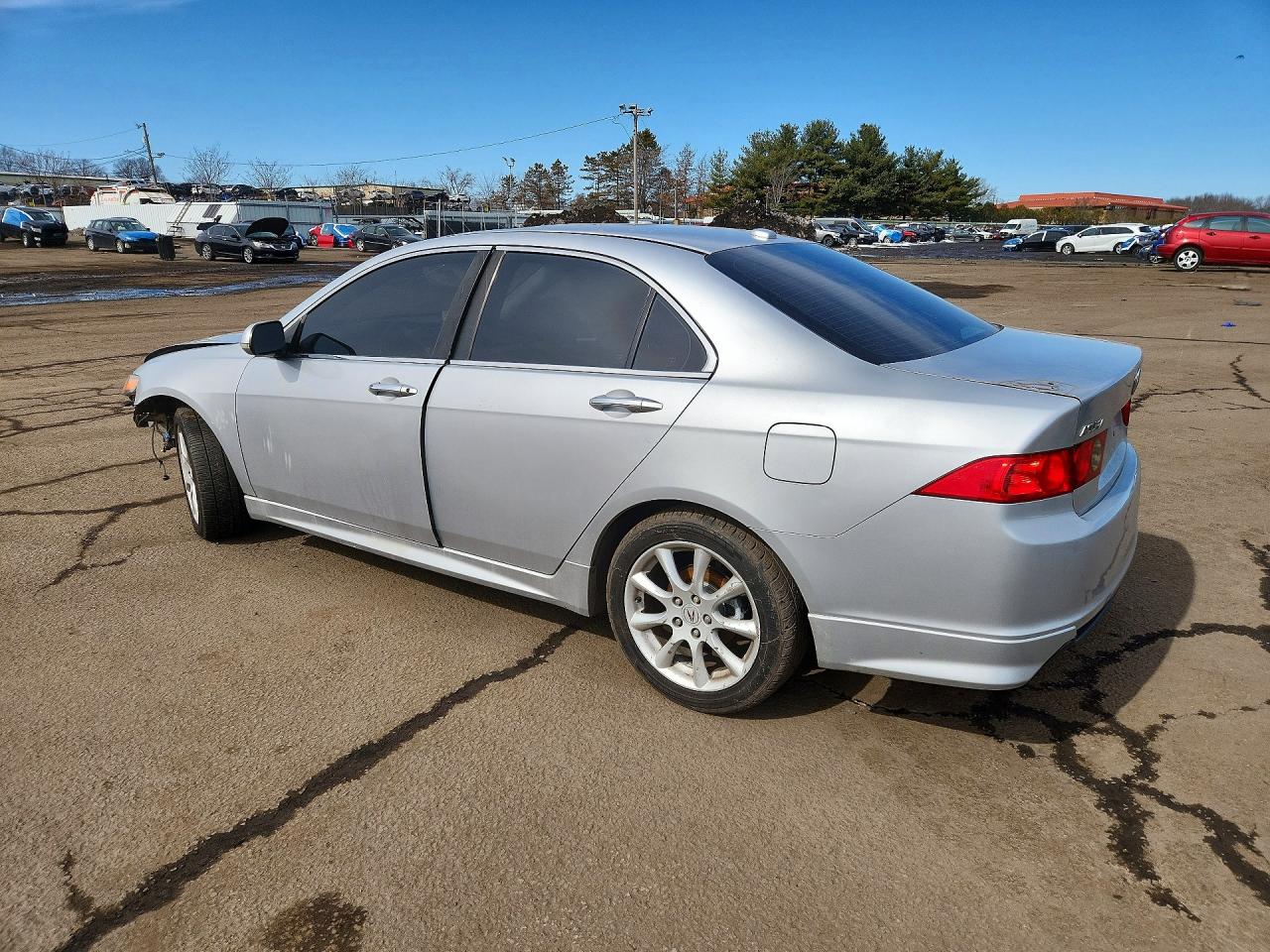 2007 Acura Tsx Silver vin: JH4CL96947C007863