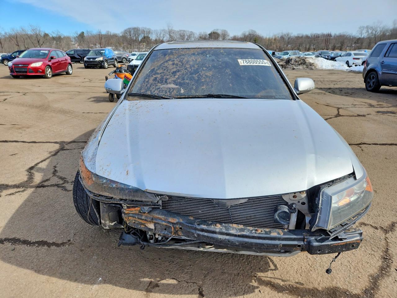 2007 Acura Tsx Silver vin: JH4CL96947C007863