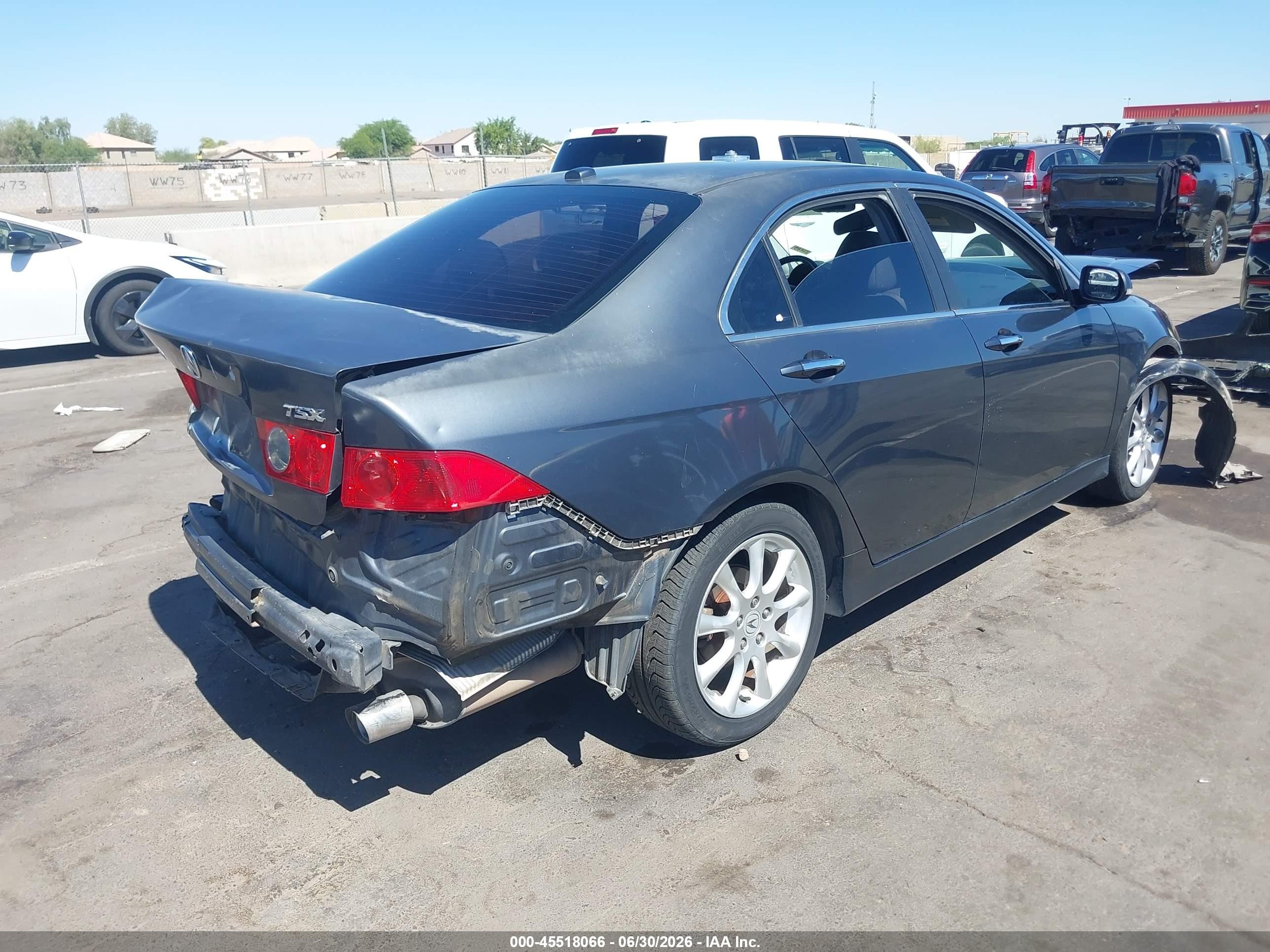 2006 Acura Tsx   Gray vin: JH4CL96966C038675