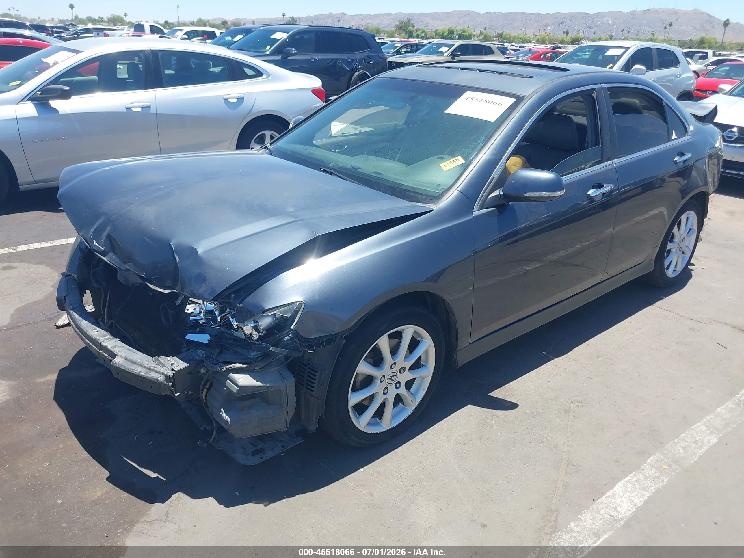 2006 Acura Tsx   Gray vin: JH4CL96966C038675