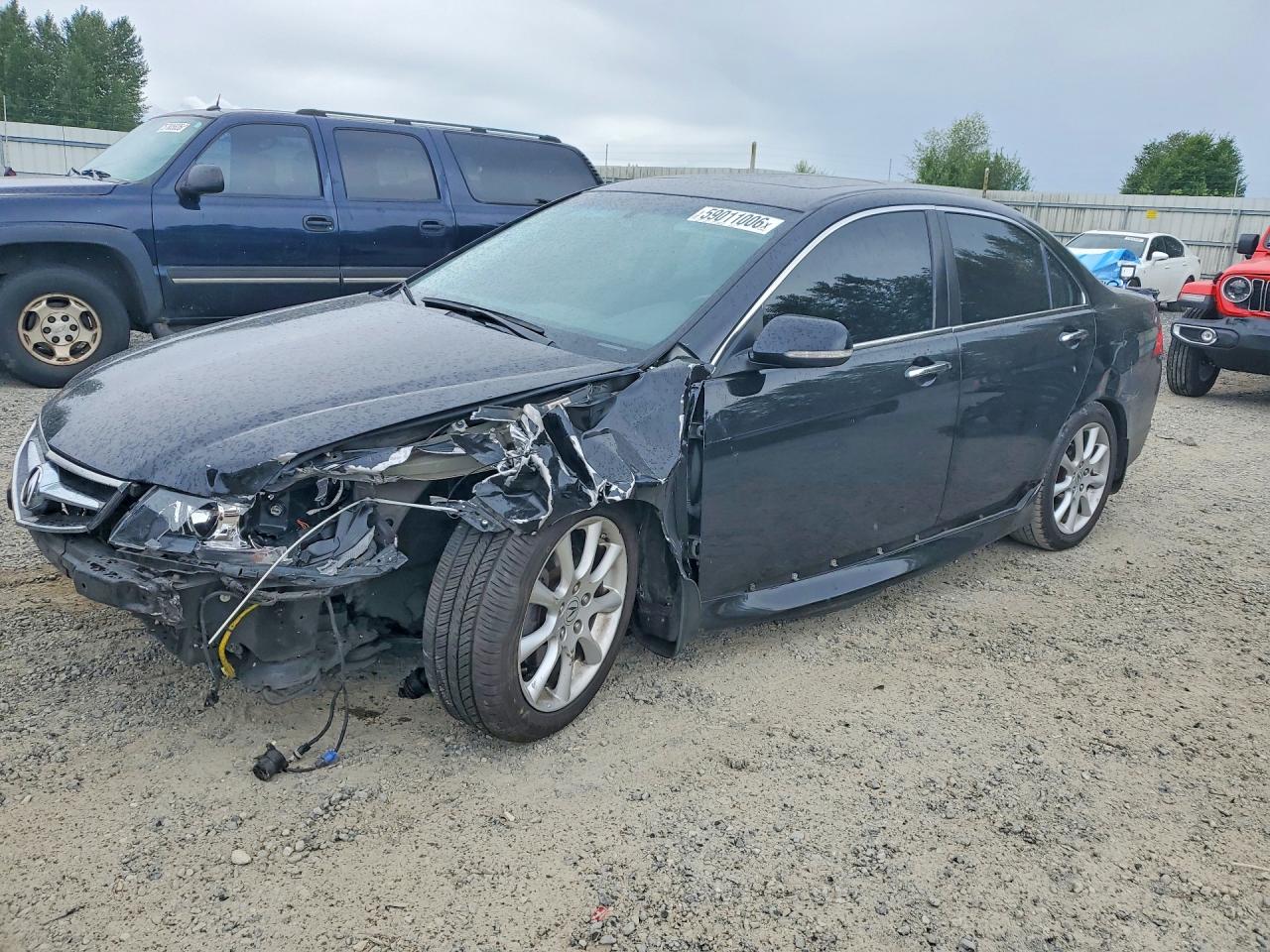 2007 Acura Tsx Black vin: JH4CL96967C001983