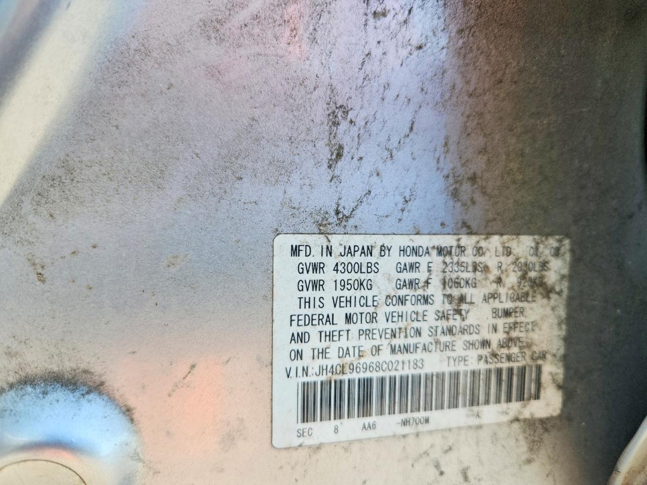 2008 Acura Tsx Silver vin: JH4CL96968C021183