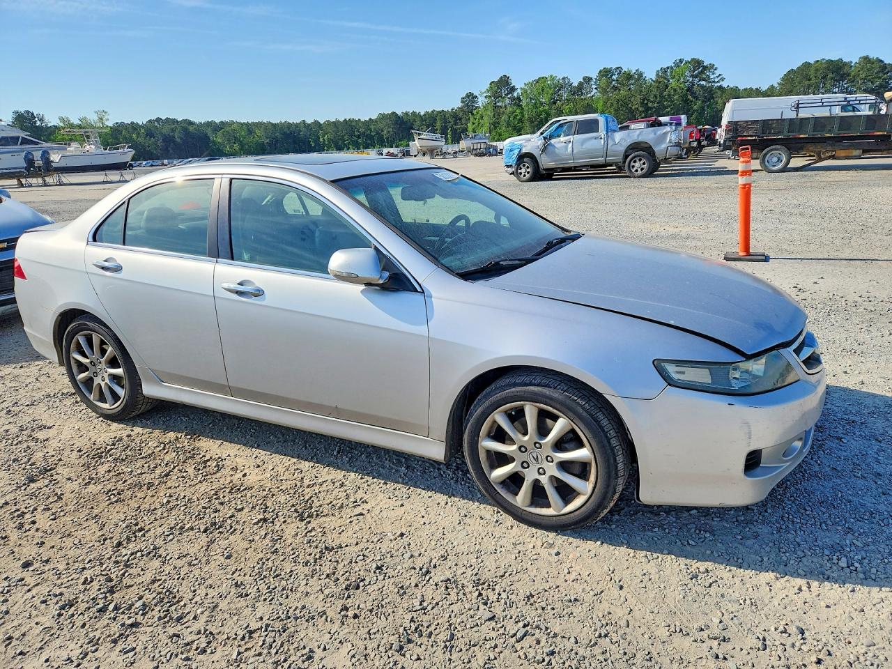 2008 Acura Tsx Silver vin: JH4CL96968C021183