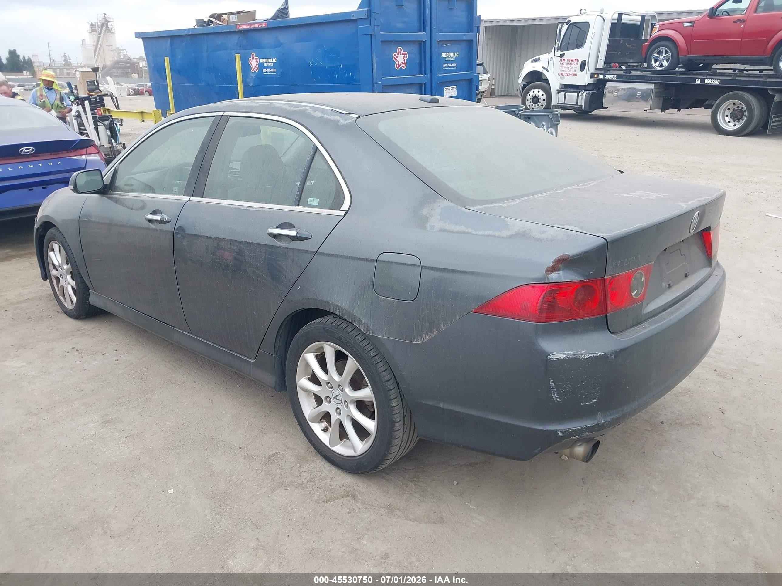 2007 Acura Tsx   Gray vin: JH4CL96977C009297