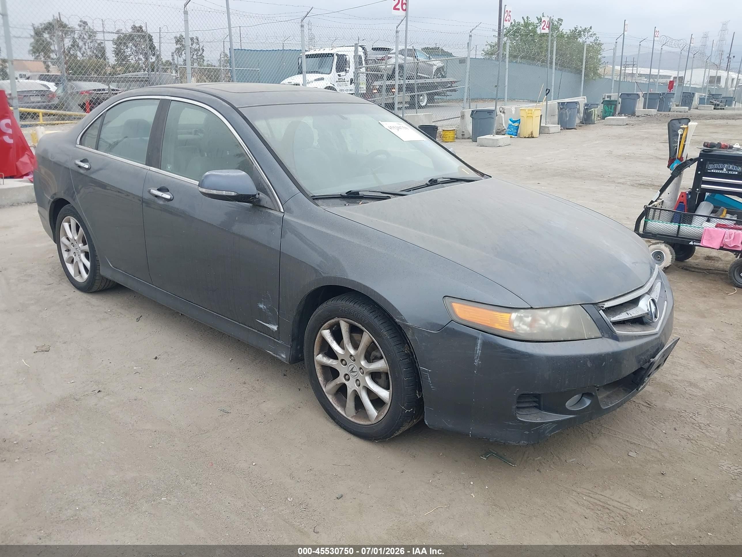 2007 Acura Tsx   Gray vin: JH4CL96977C009297