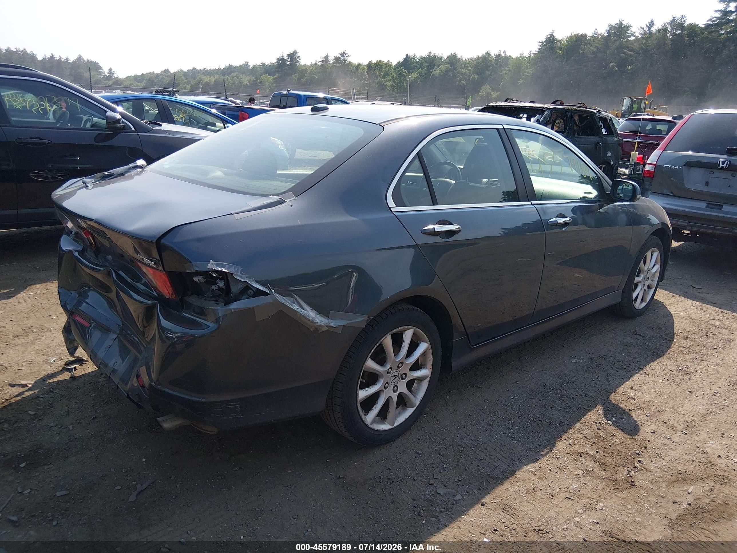 2007 Acura Tsx   Gray vin: JH4CL96977C018369