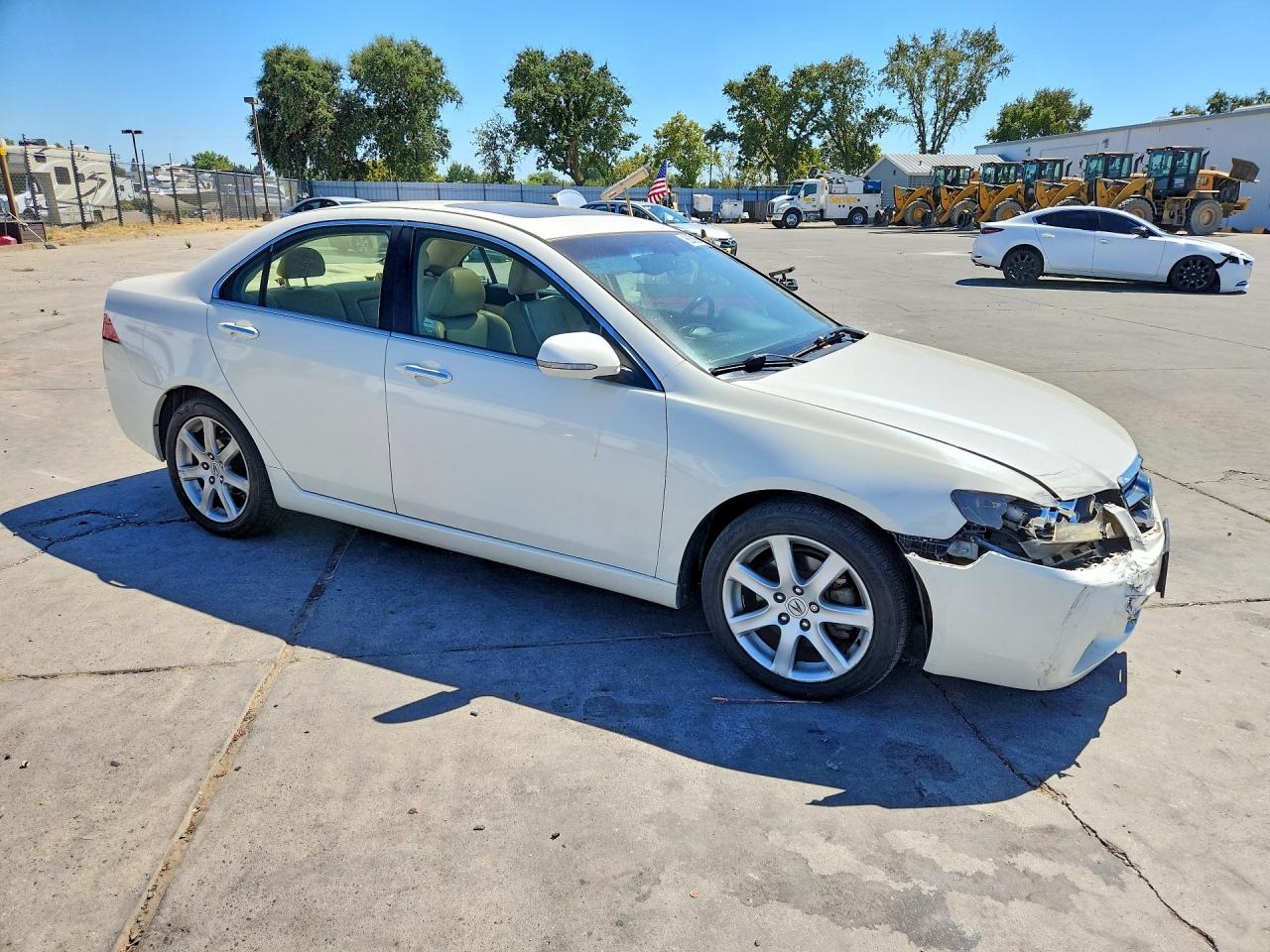 2004 Acura Tsx White vin: JH4CL96984C042840