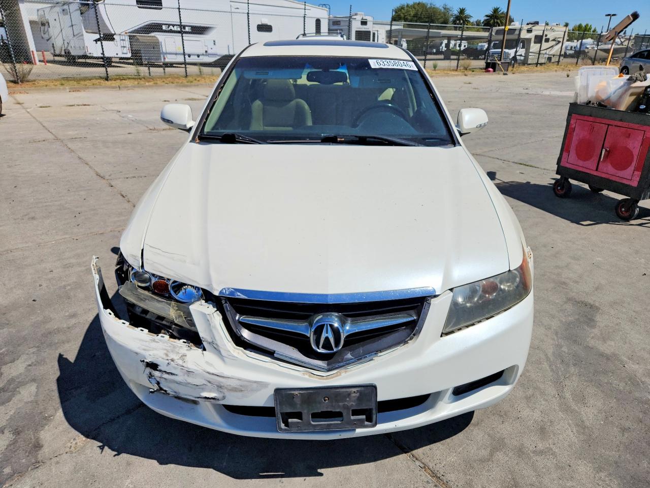 2004 Acura Tsx White vin: JH4CL96984C042840