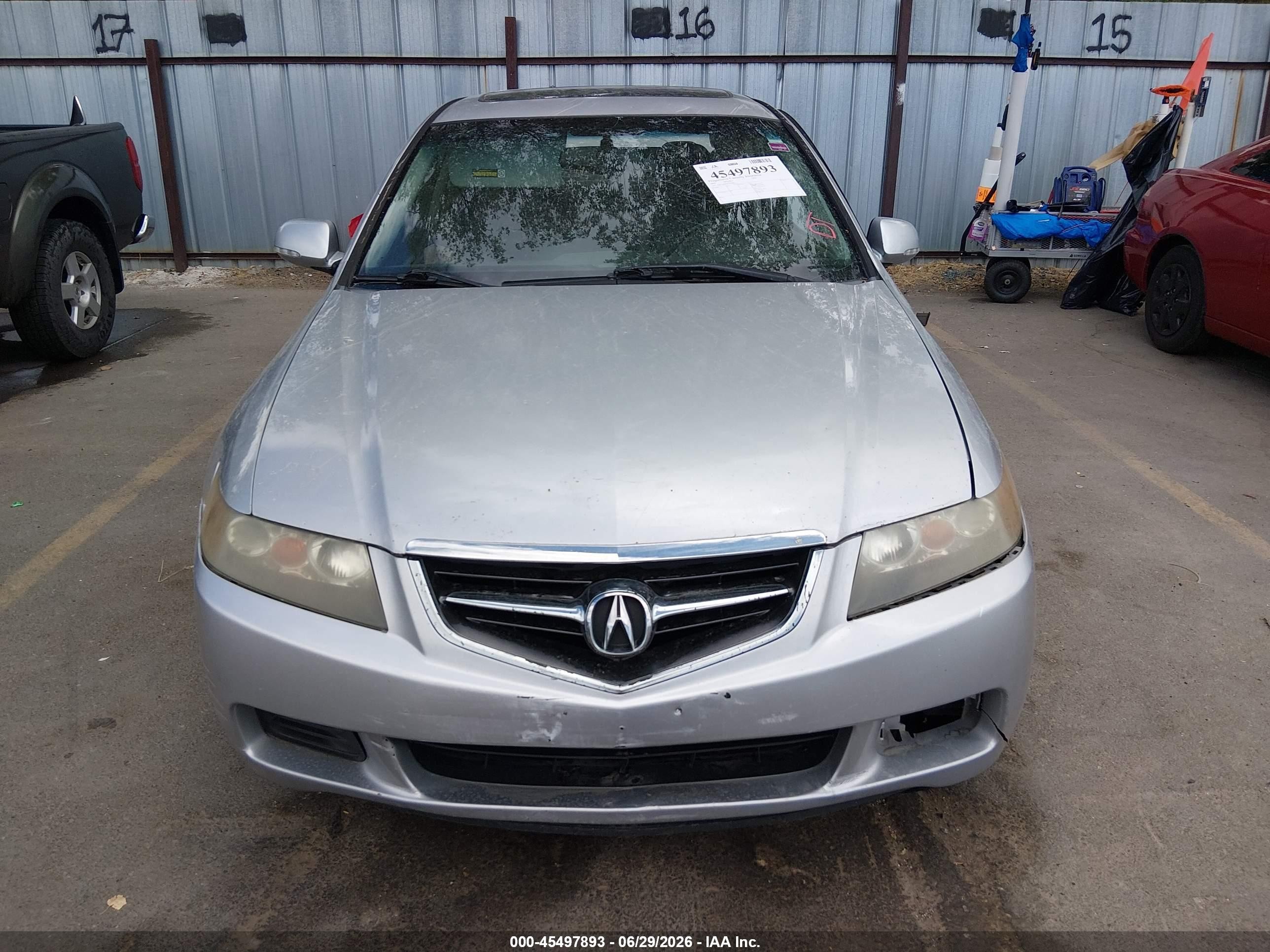 2005 Acura Tsx   Silver vin: JH4CL96985C024484