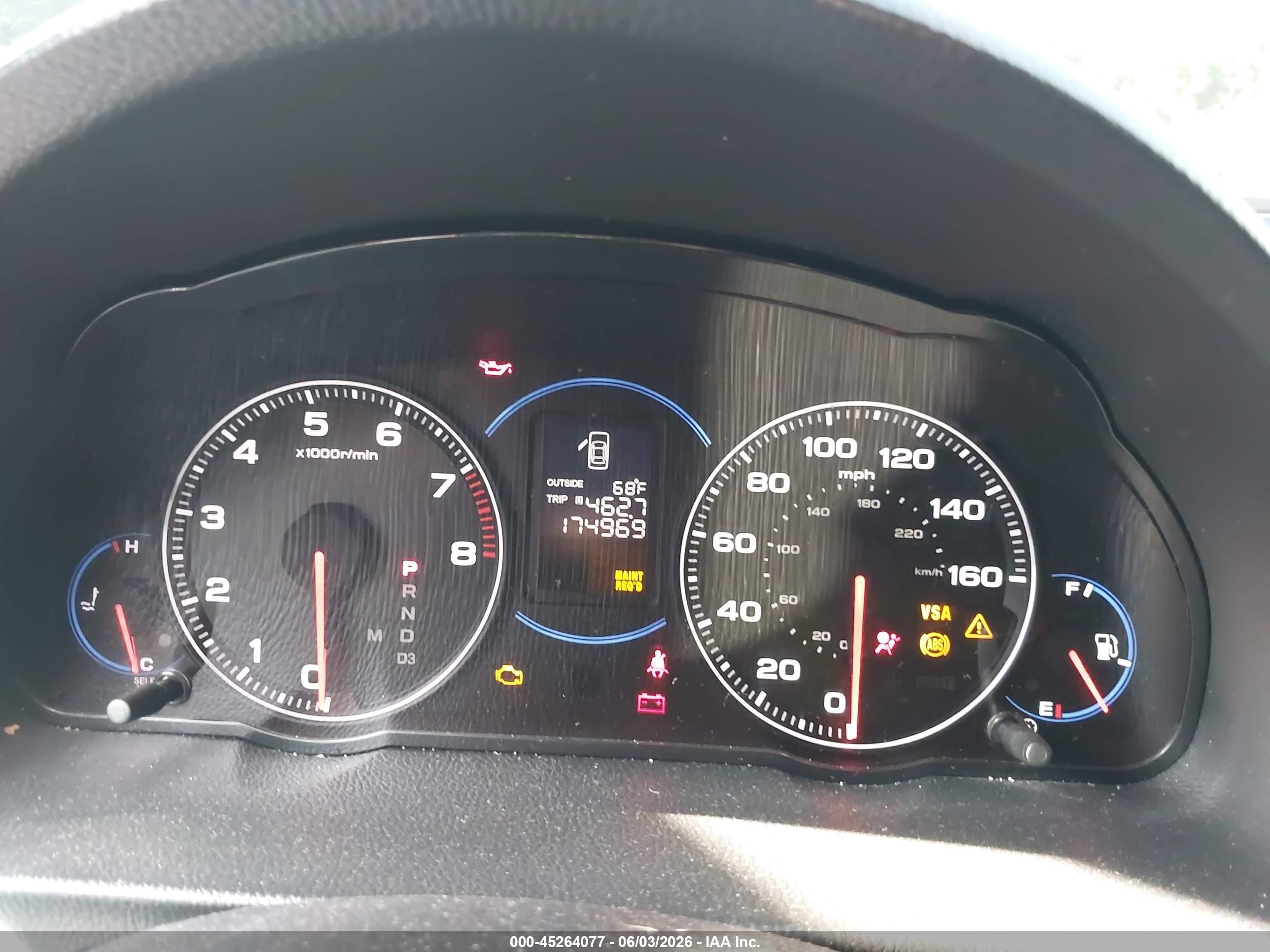 2005 Acura Tsx Base W/navigation (a5) Gray vin: JH4CL96995C000288