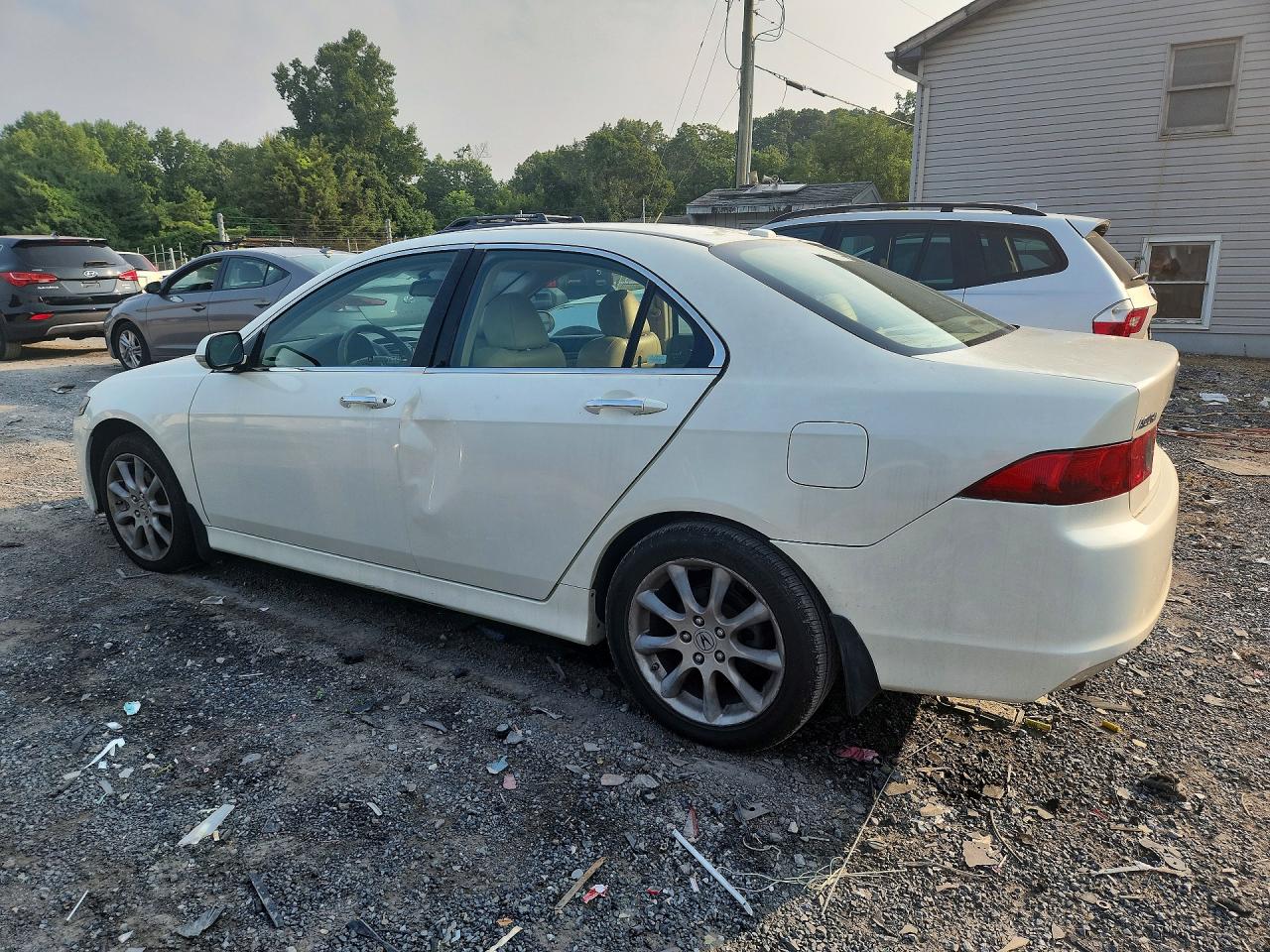 2007 Acura Tsx White vin: JH4CL96997C000343