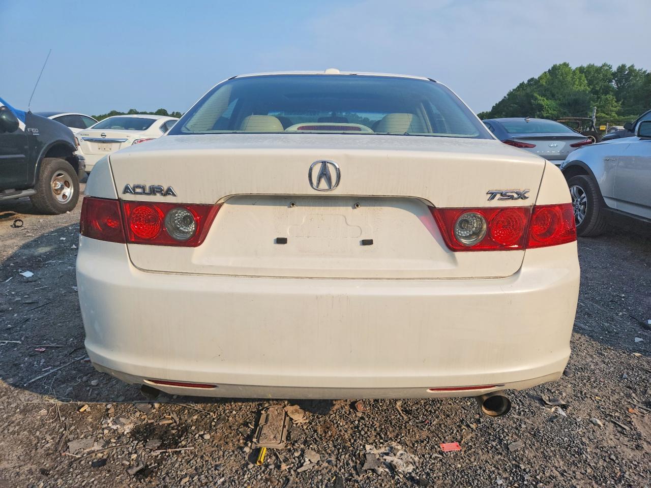 2007 Acura Tsx White vin: JH4CL96997C000343