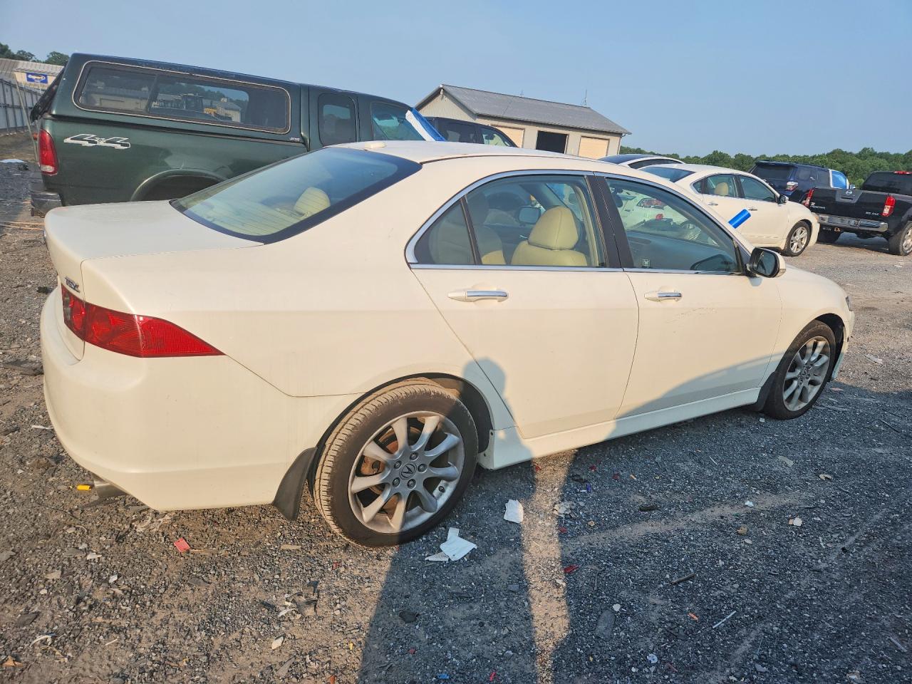 2007 Acura Tsx White vin: JH4CL96997C000343
