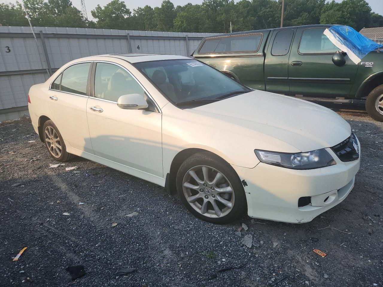 2007 Acura Tsx White vin: JH4CL96997C000343