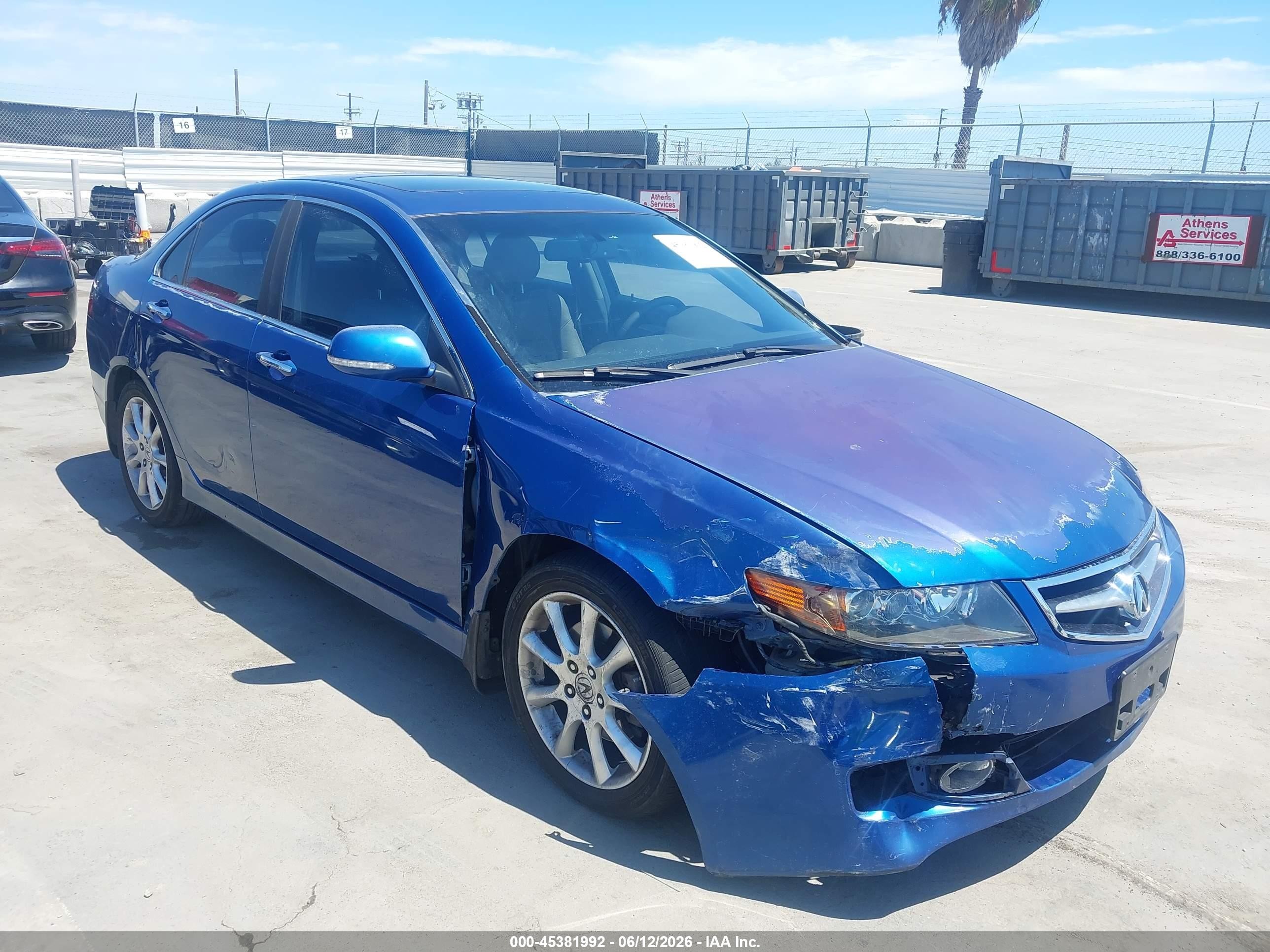 2007 Acura Tsx   Синий vin: JH4CL96997C007986