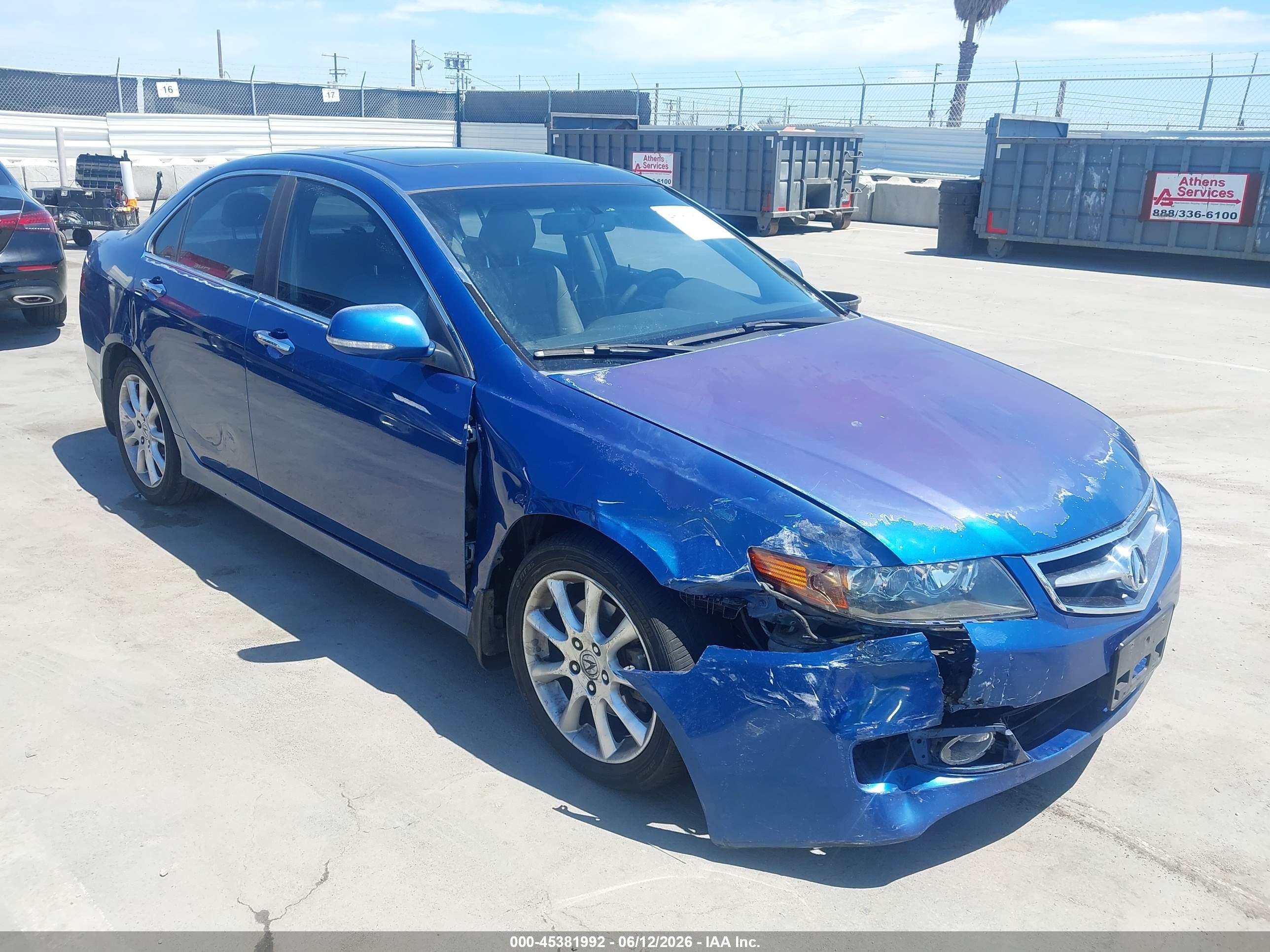 2007 Acura Tsx   Синий vin: JH4CL96997C007986