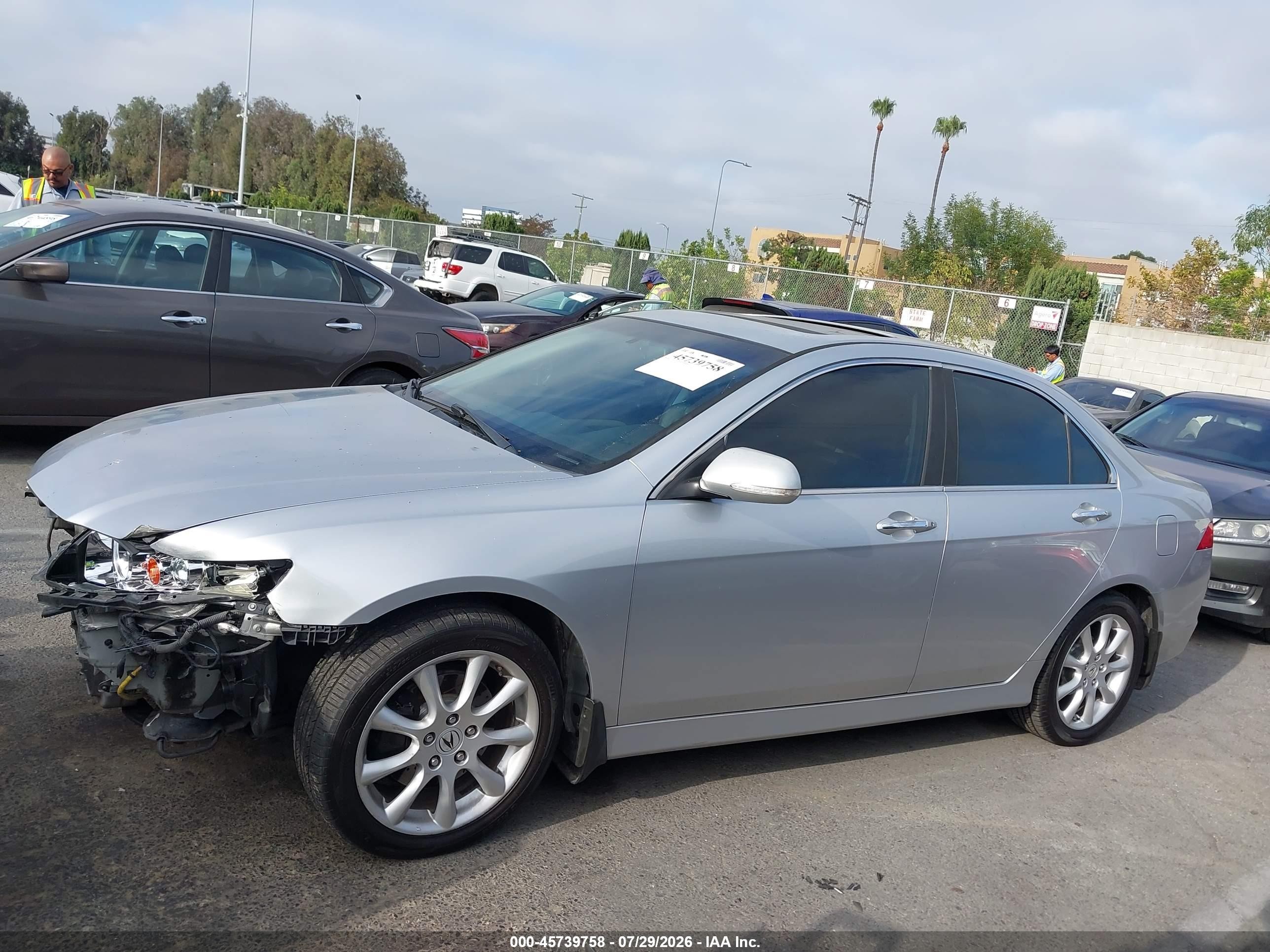 2007 Acura Tsx   Silver vin: JH4CL96997C011522