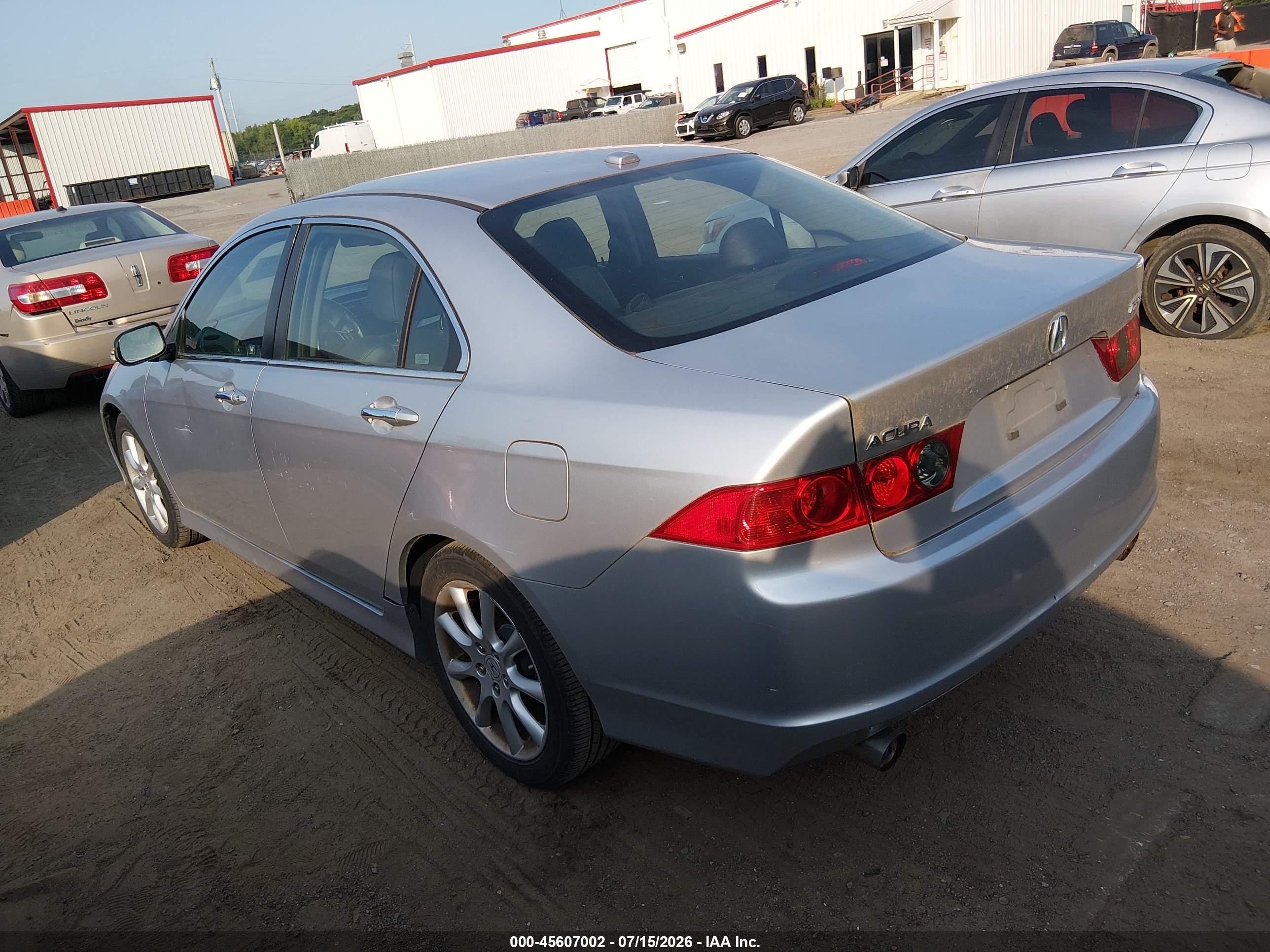2007 Acura Tsx   Silver vin: JH4CL96997C015750