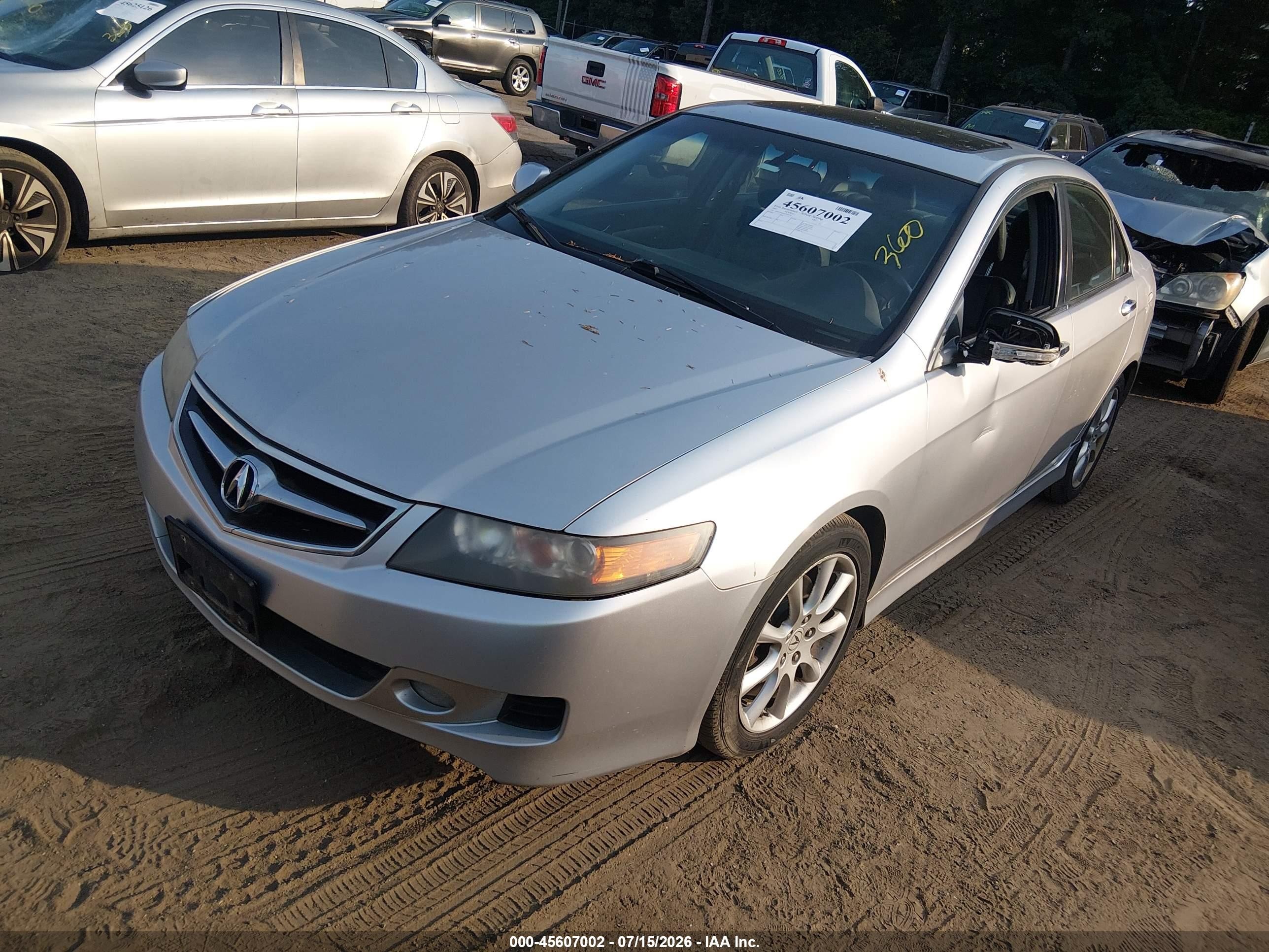2007 Acura Tsx   Silver vin: JH4CL96997C015750