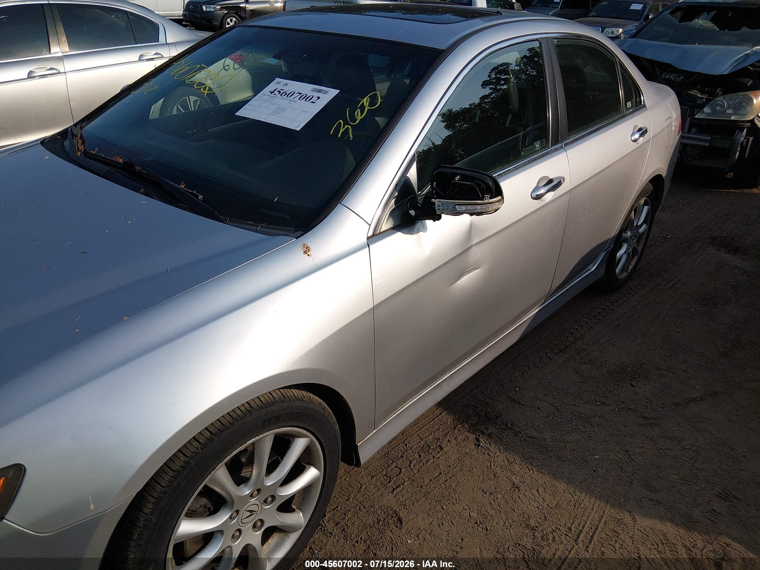 2007 Acura Tsx   Silver vin: JH4CL96997C015750