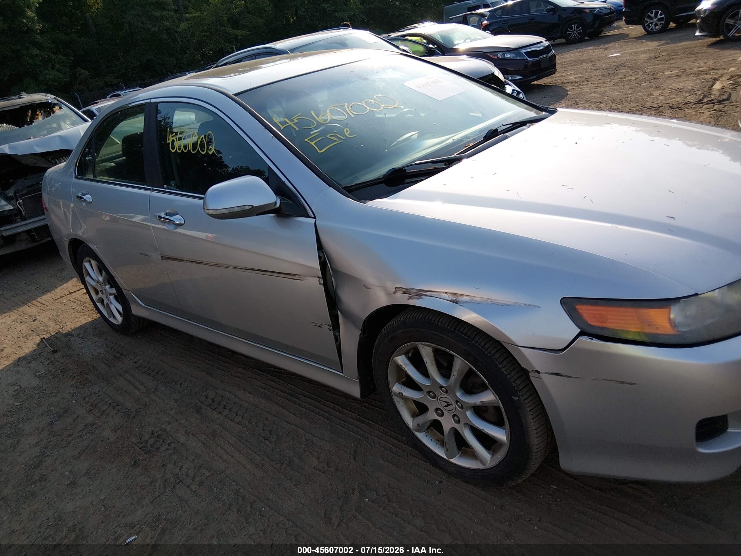 2007 Acura Tsx   Silver vin: JH4CL96997C015750