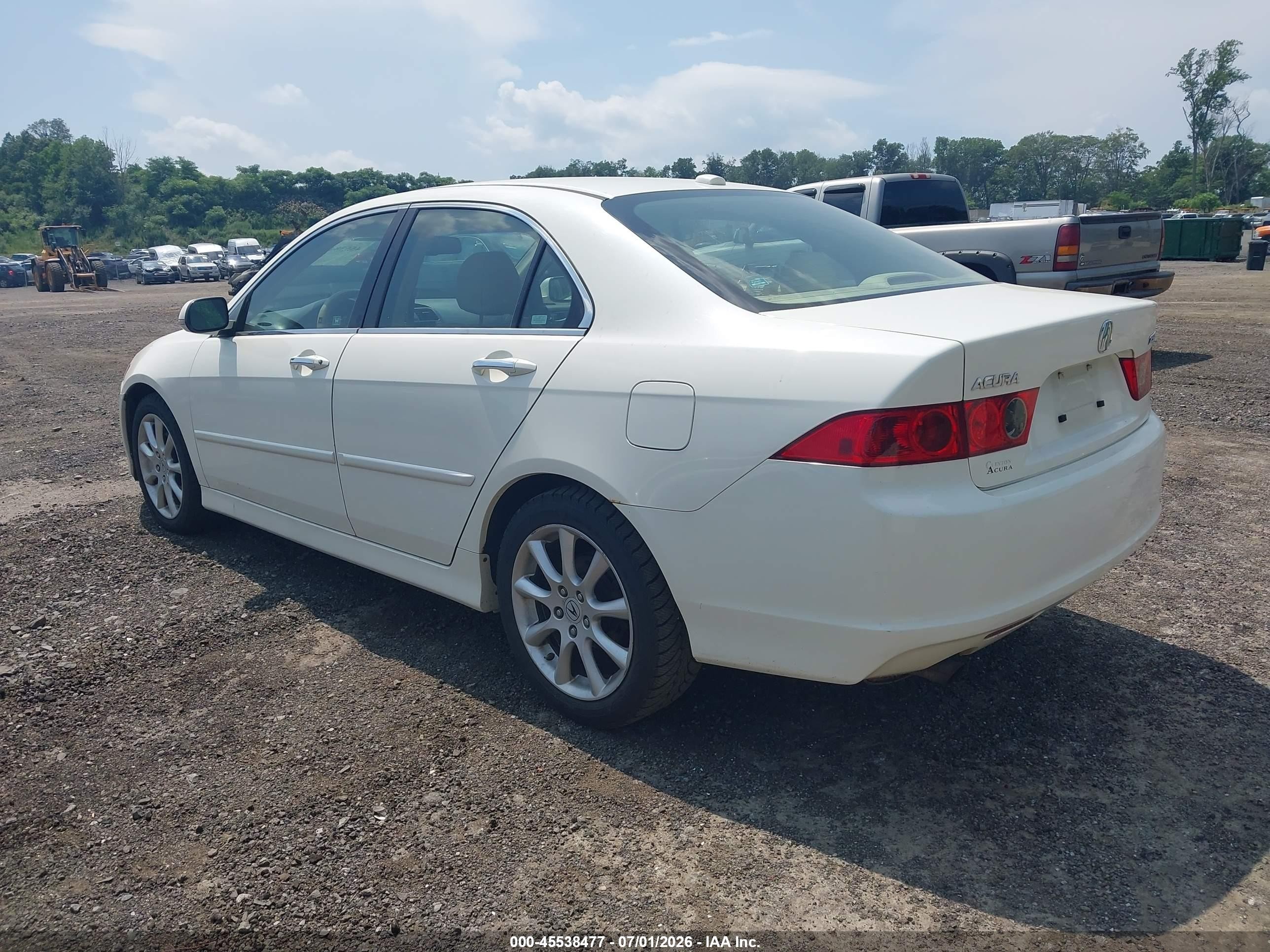 2008 Acura Tsx   White vin: JH4CL96998C009125