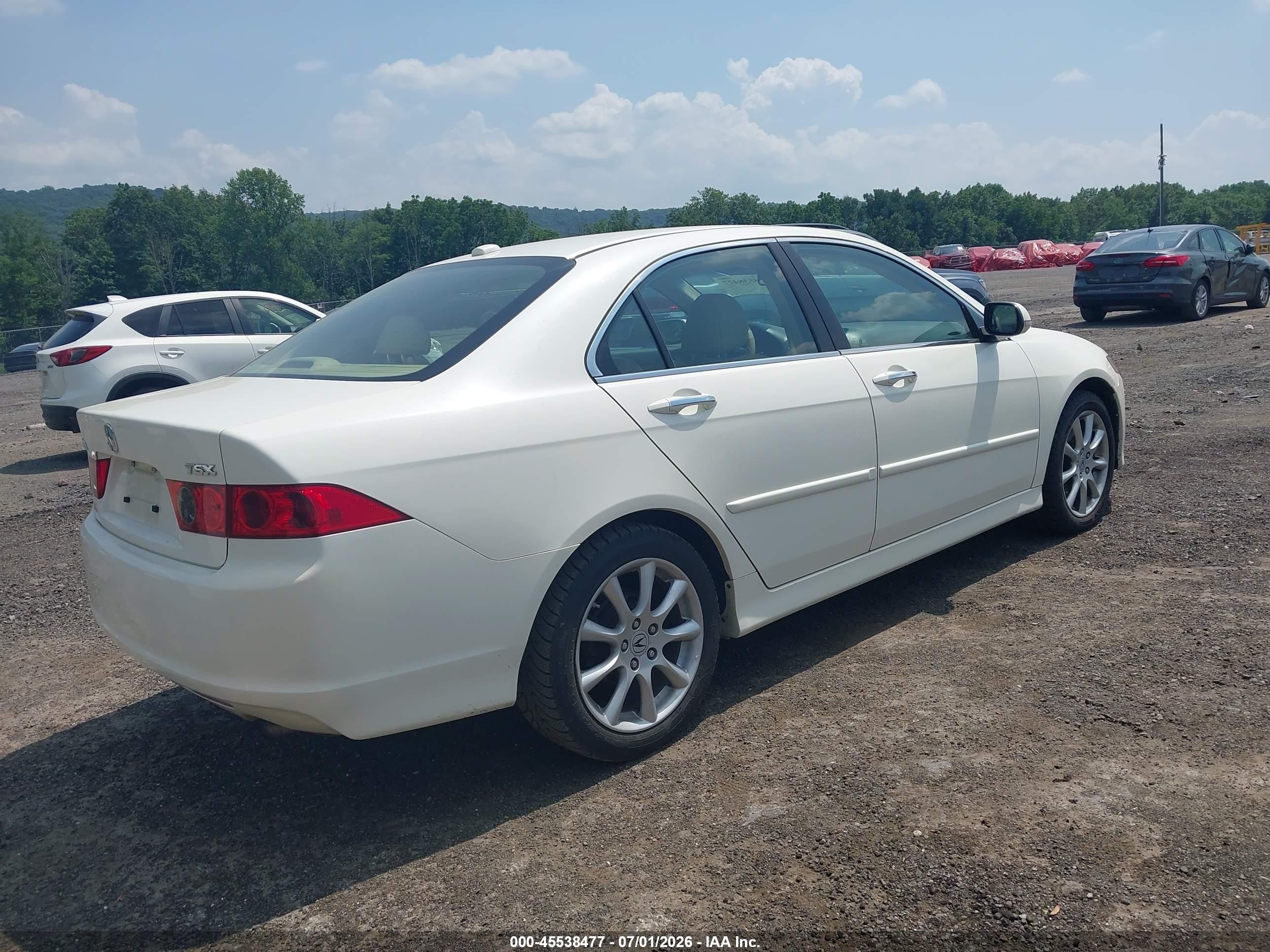 2008 Acura Tsx   White vin: JH4CL96998C009125