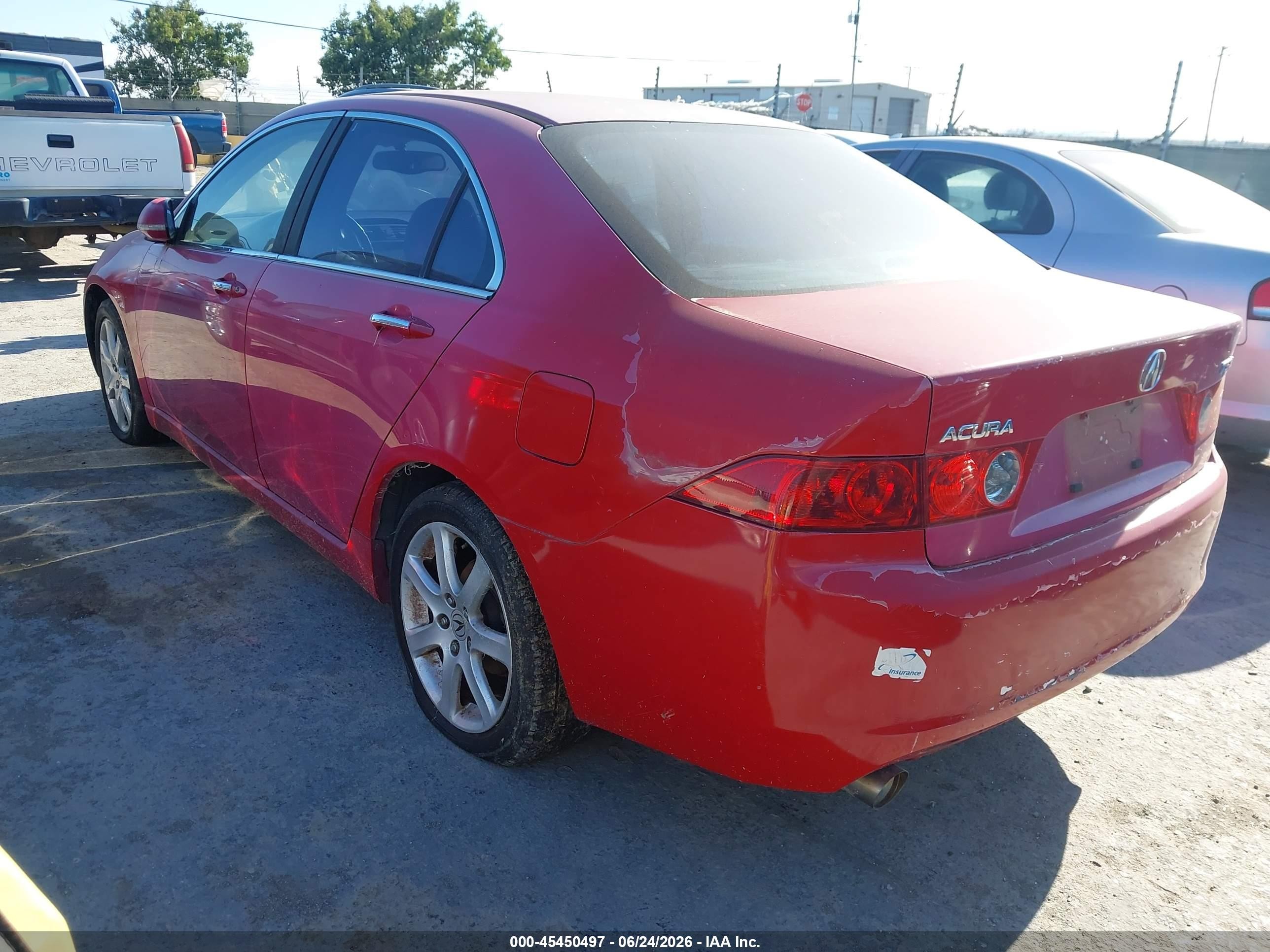 2004 Acura Tsx   Red vin: JH4CL969X4C002016