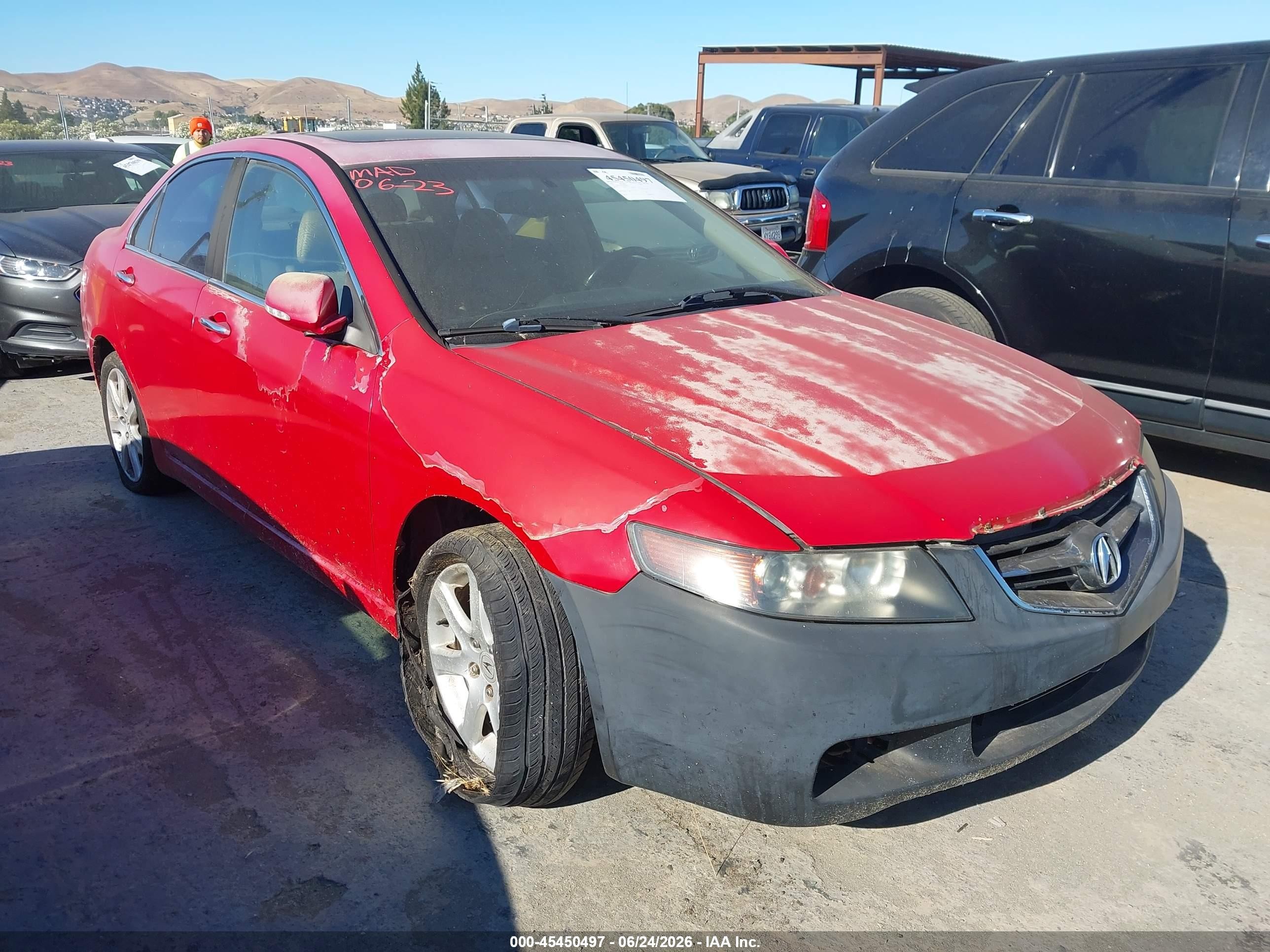 2004 Acura Tsx   Red vin: JH4CL969X4C002016