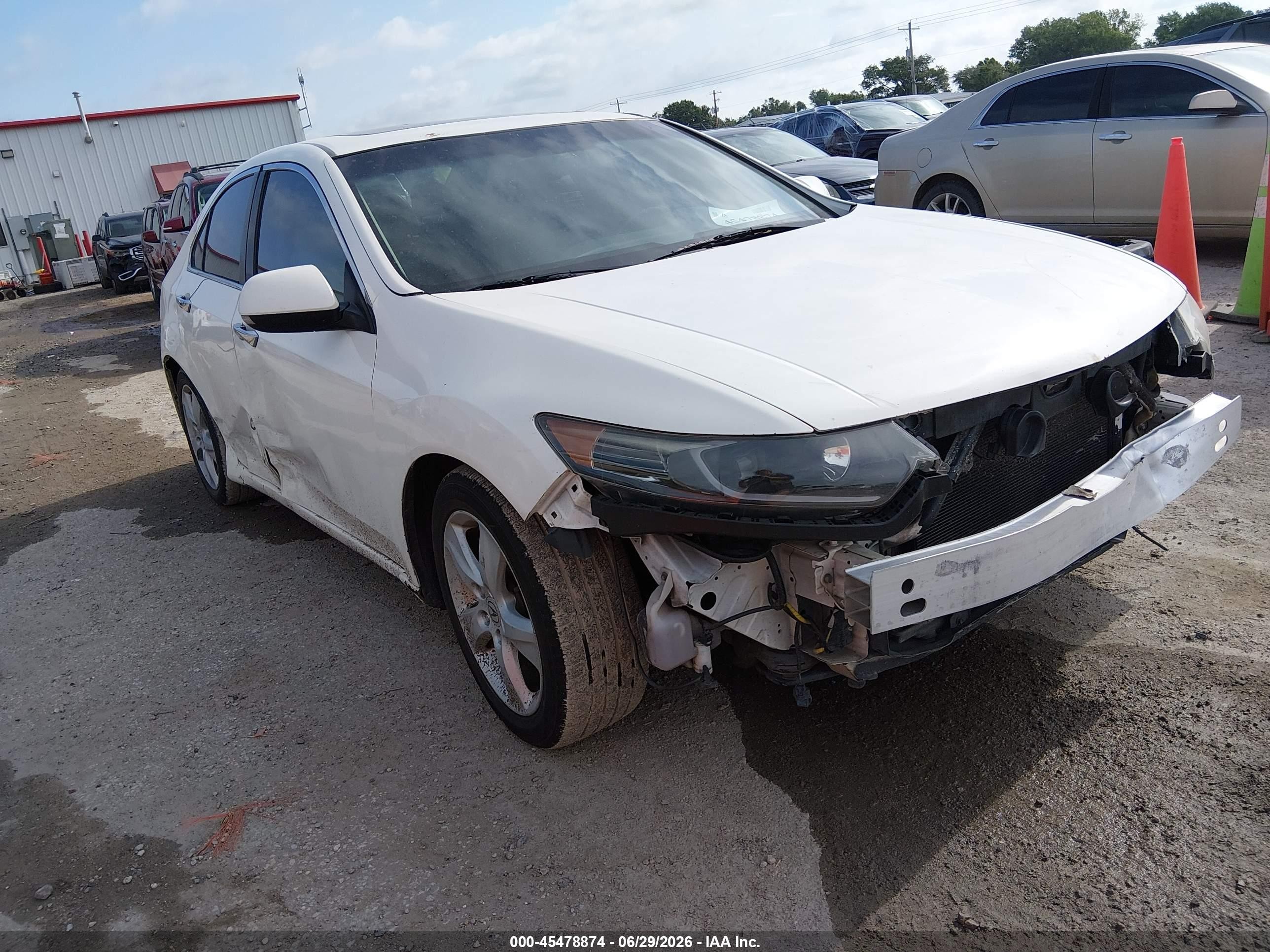 2009 Acura Tsx White vin: JH4CU26619C017666