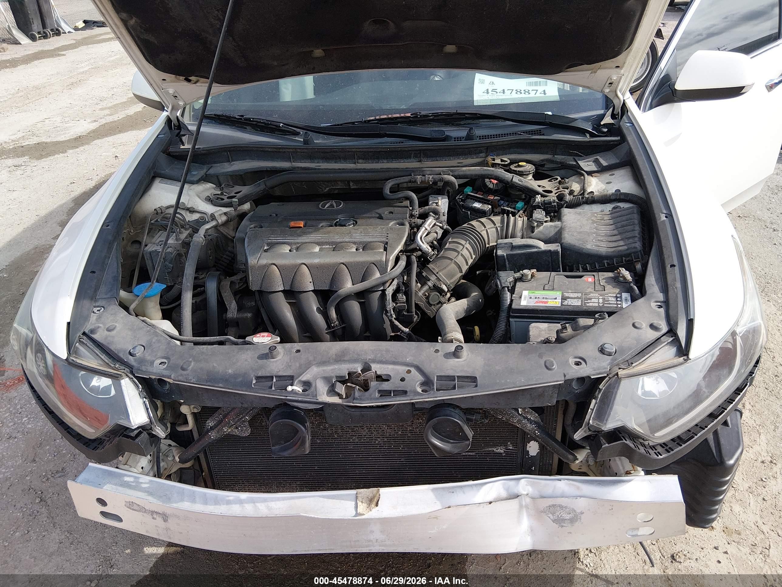 2009 Acura Tsx   White vin: JH4CU26619C017666