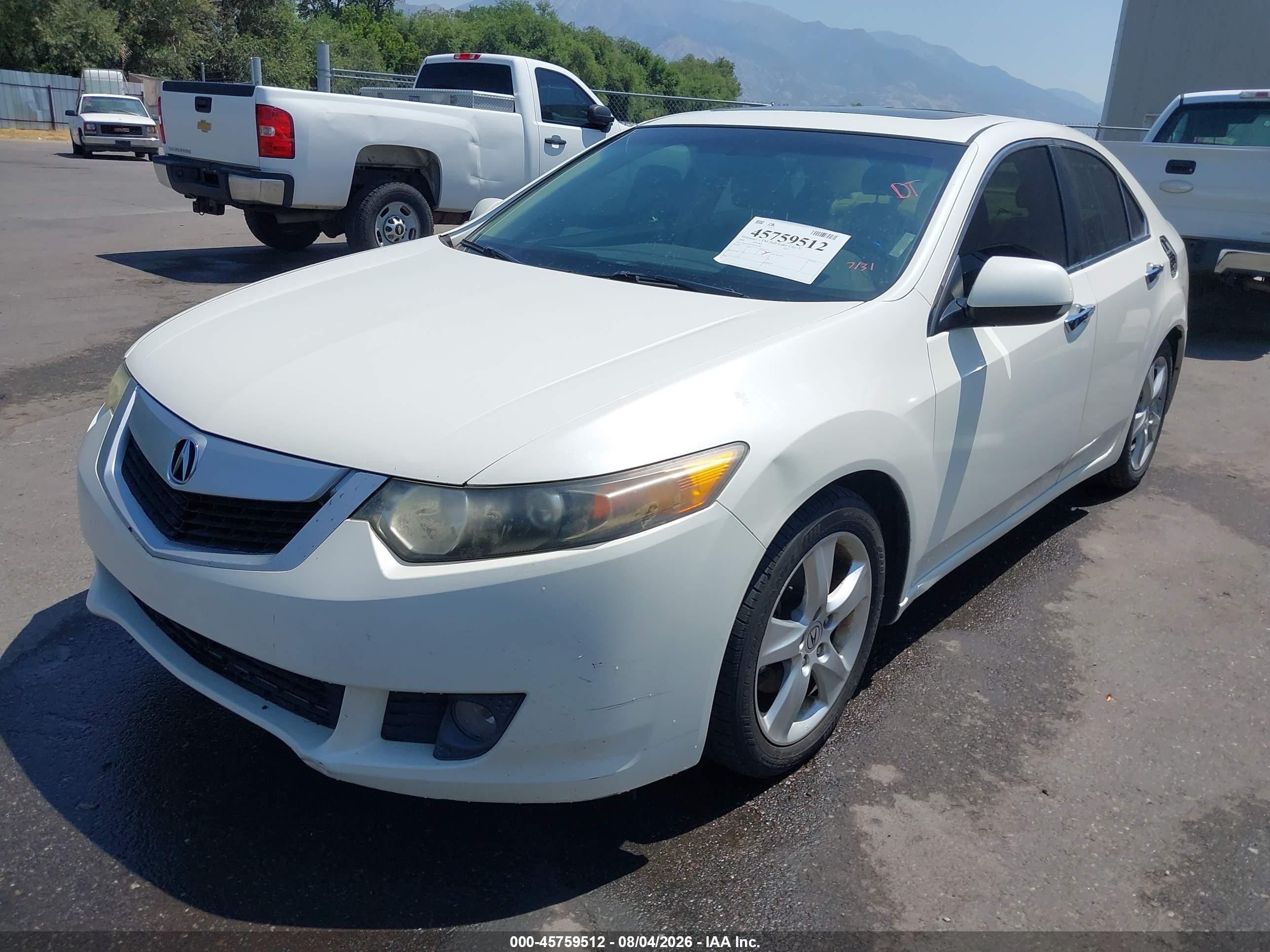 2009 Acura Tsx   White vin: JH4CU26629C013478