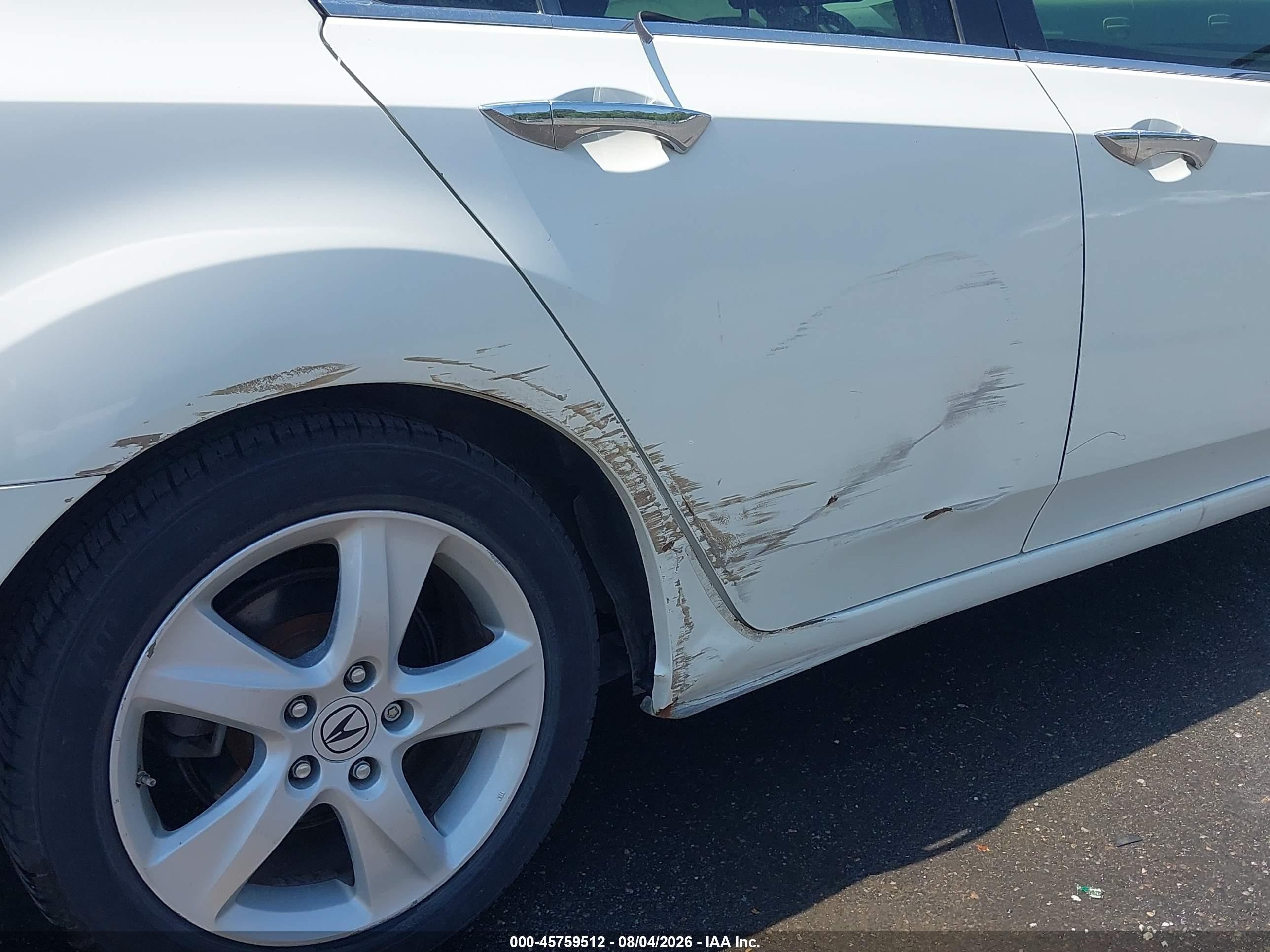 2009 Acura Tsx   White vin: JH4CU26629C013478