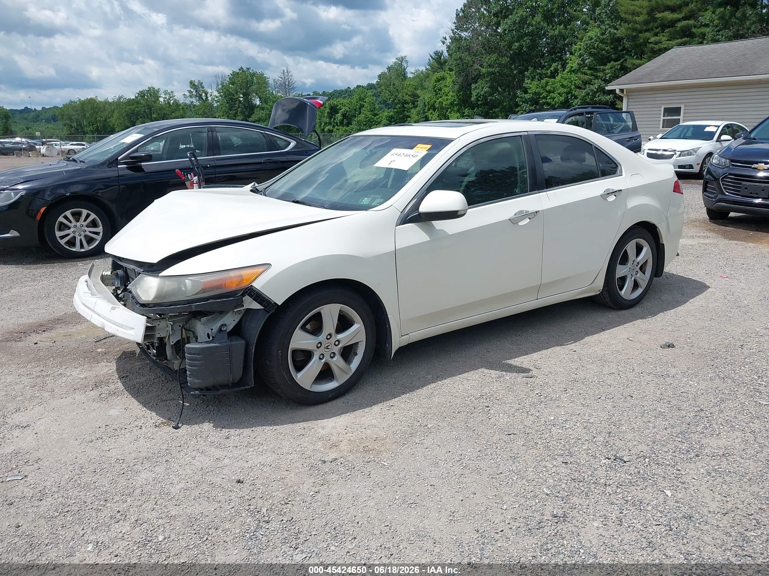 2009 Acura Tsx   White vin: JH4CU26629C027266
