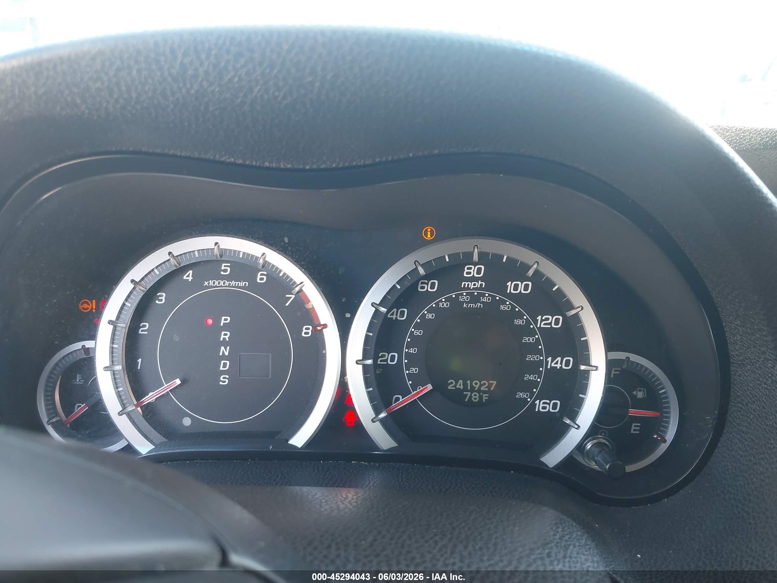 2009 Acura Tsx   White vin: JH4CU26629C031723