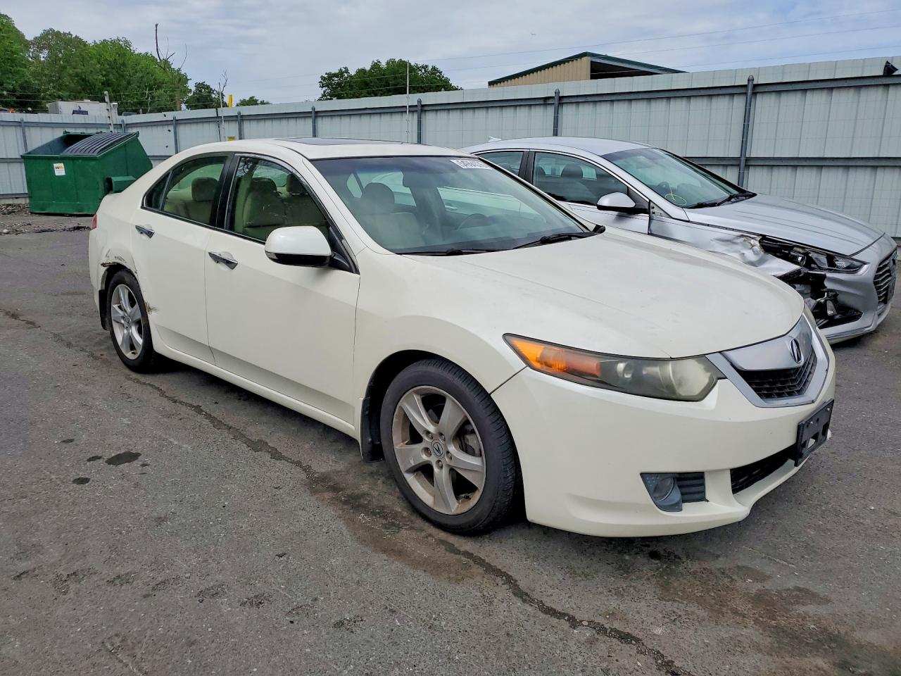 2009 Acura Tsx White vin: JH4CU26639C006877