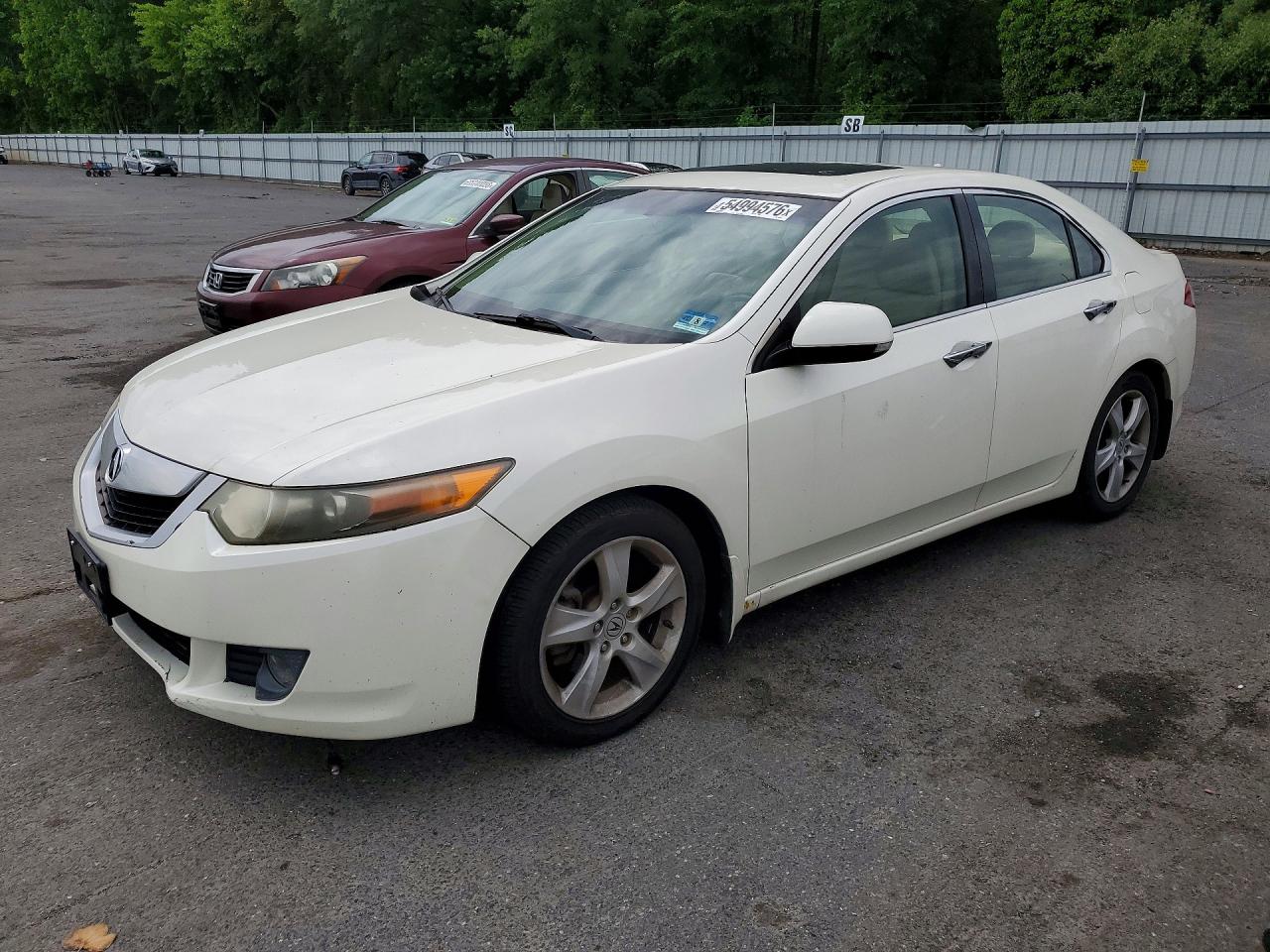 2009 Acura Tsx White vin: JH4CU26639C006877