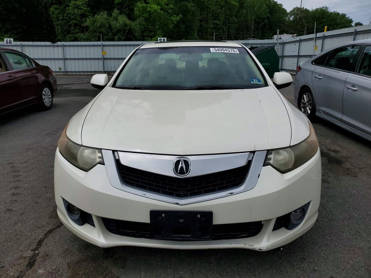 2009 Acura Tsx White vin: JH4CU26639C006877