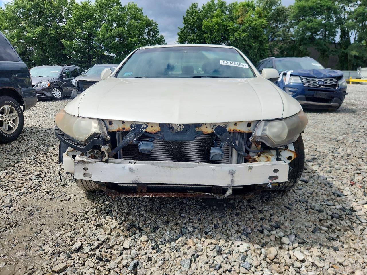 2009 Acura Tsx White vin: JH4CU26659C013684