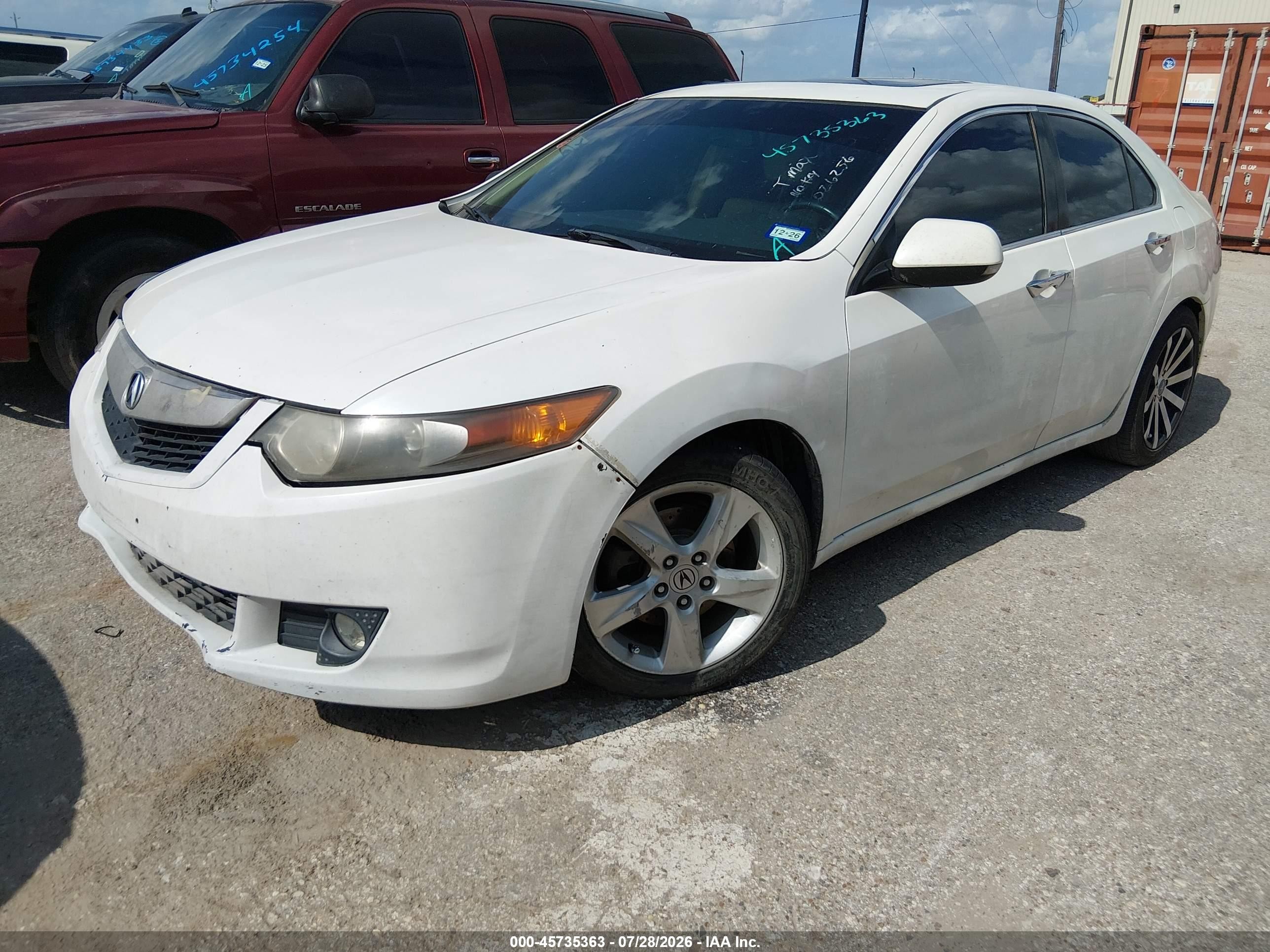 2009 Acura Tsx   Белый vin: JH4CU26659C026256