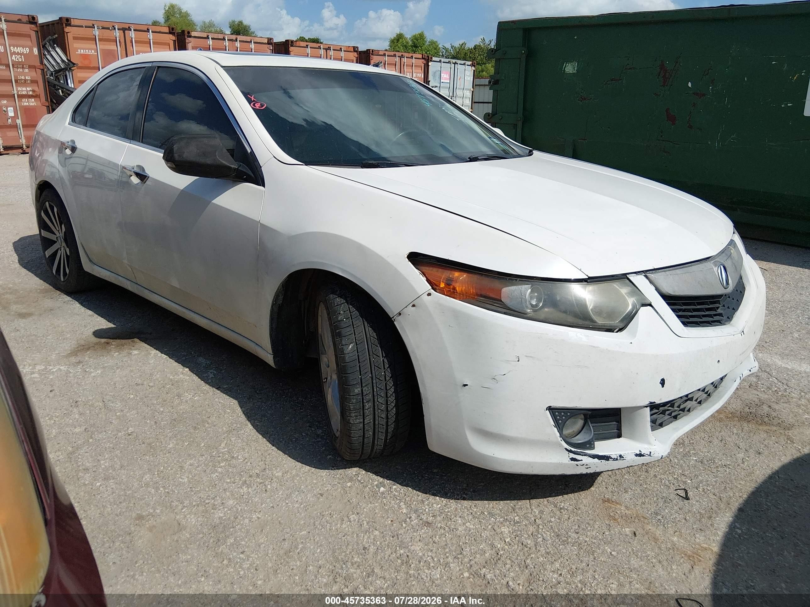2009 Acura Tsx   White vin: JH4CU26659C026256