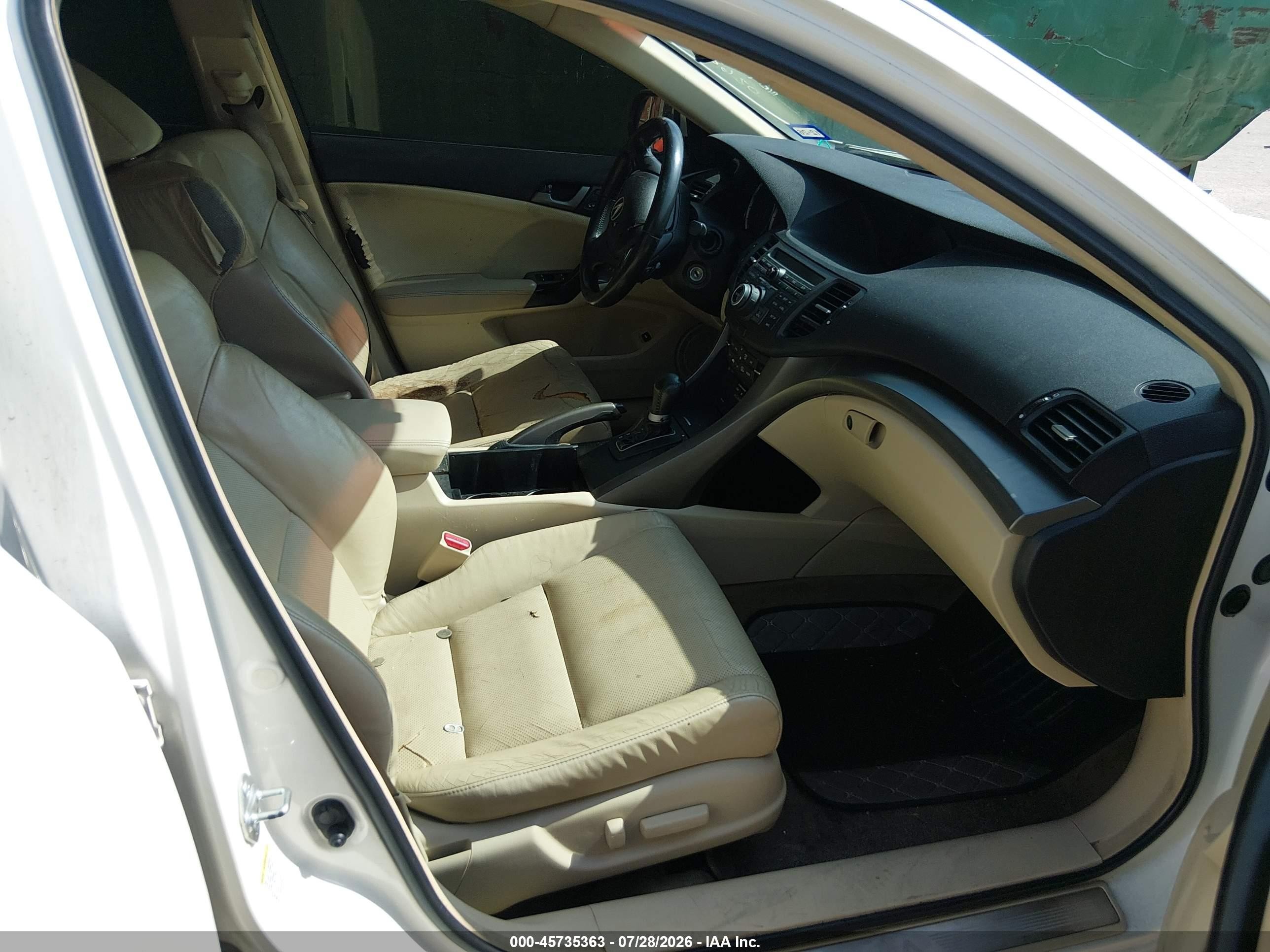 2009 Acura Tsx   Белый vin: JH4CU26659C026256