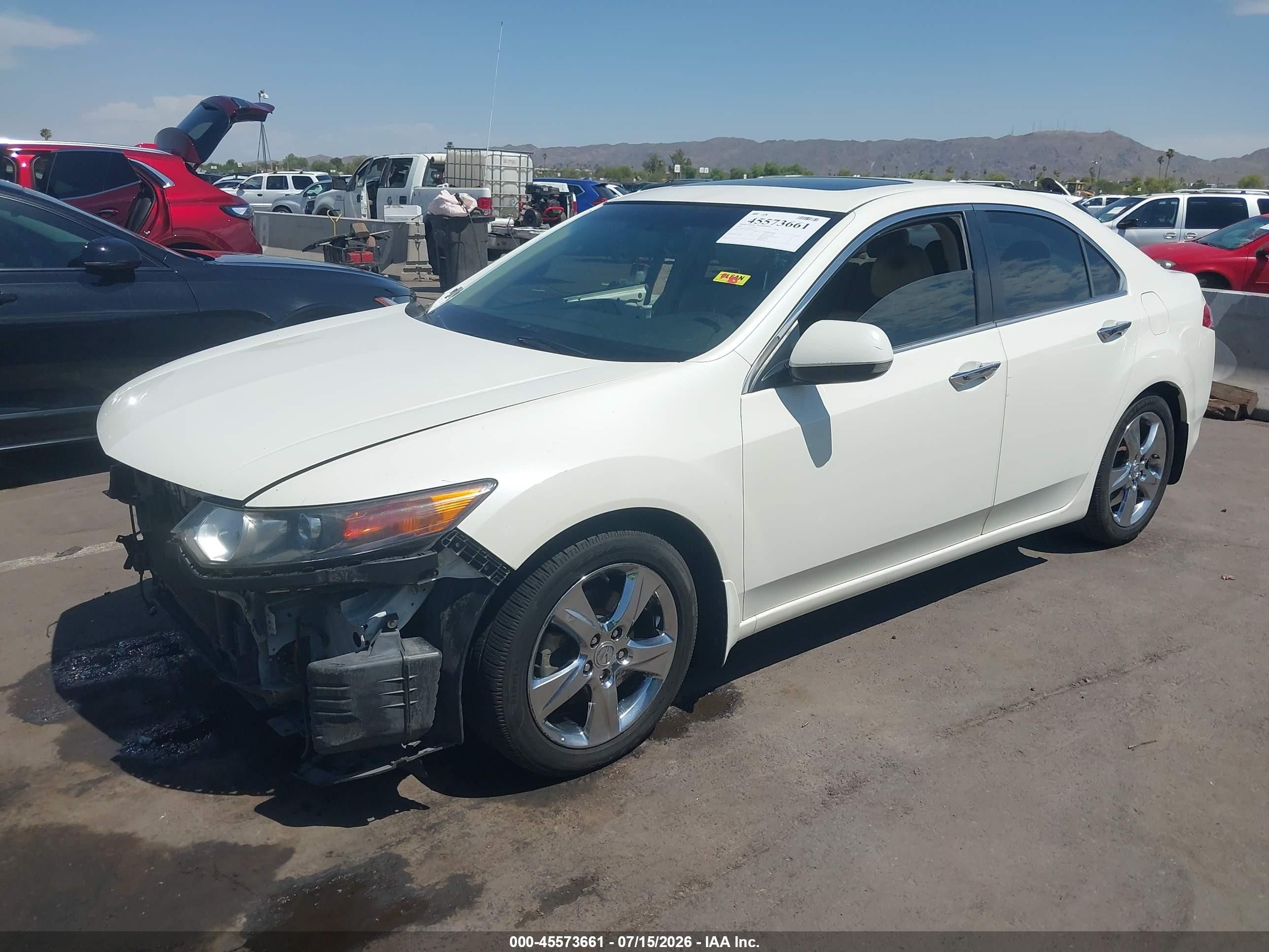 2009 Acura Tsx   White vin: JH4CU26679C028557
