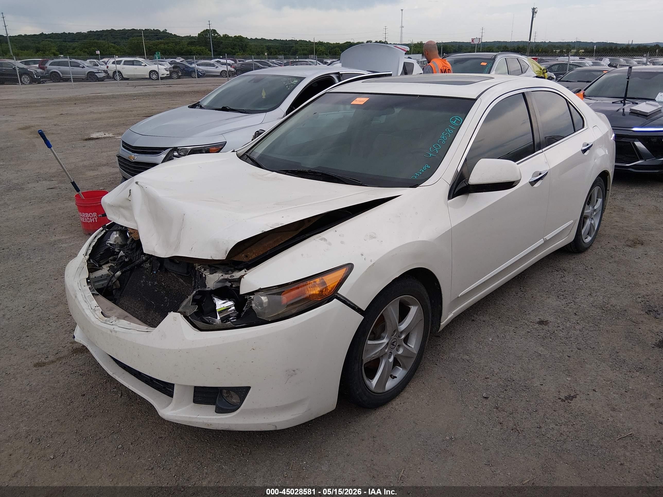 2009 Acura Tsx   White vin: JH4CU26689C010486