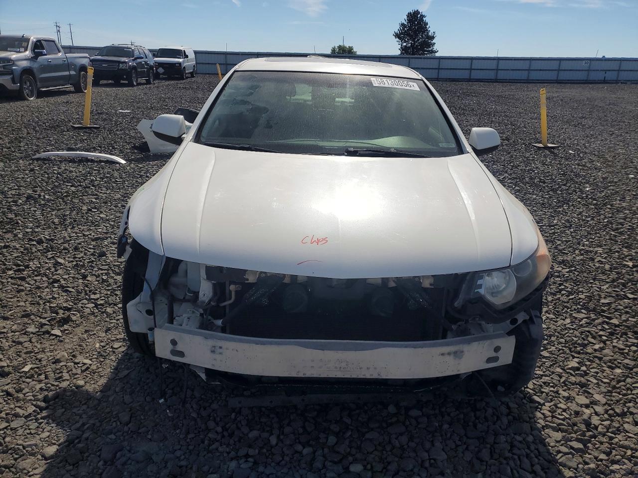 2009 Acura Tsx White vin: JH4CU26699C028494