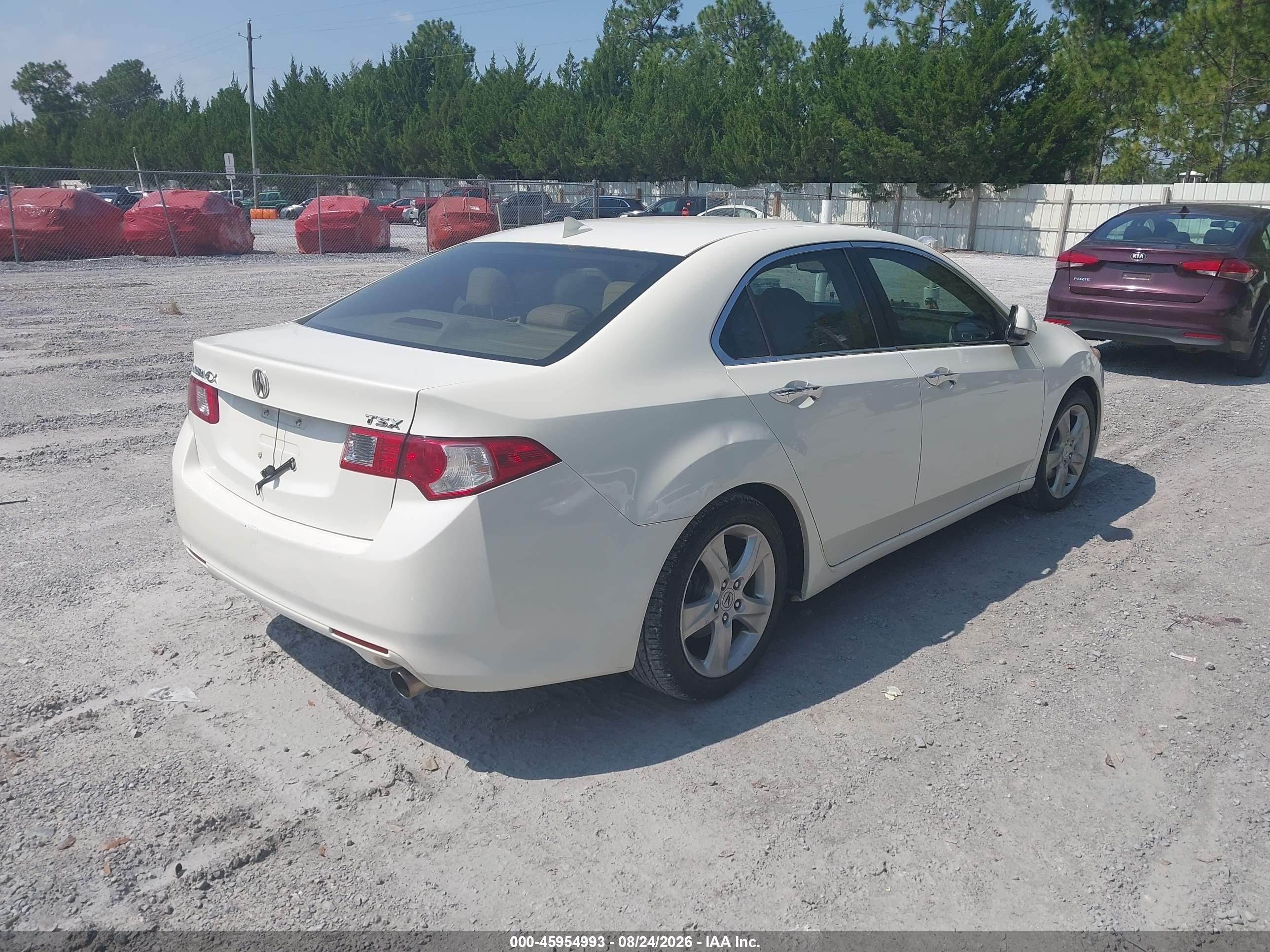 2009 Acura Tsx   White vin: JH4CU266X9C023062